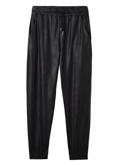 Calça Jogger Efeito Couro – Preto