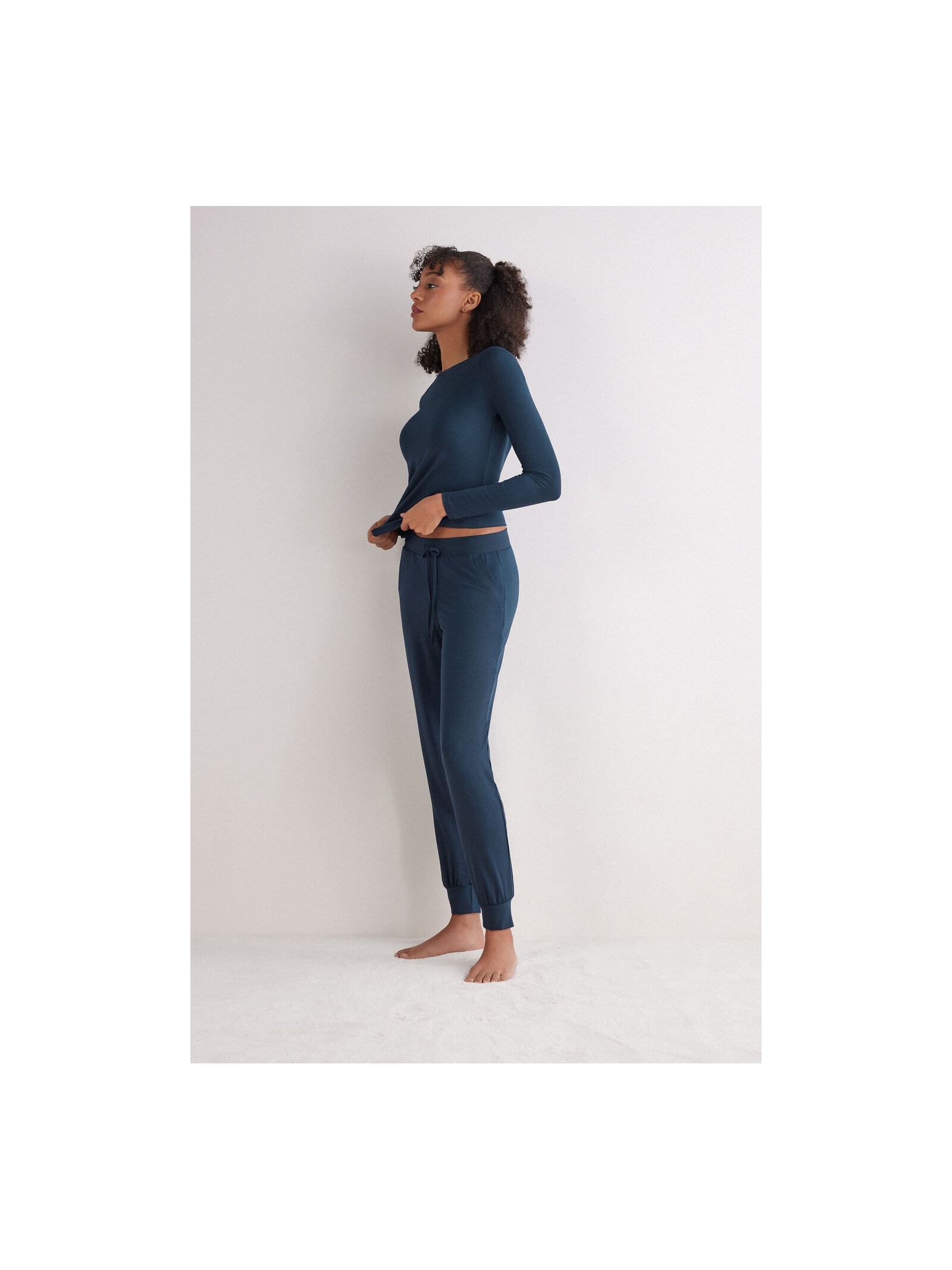 Calça Jogger Em Modal Azul Intimissimi