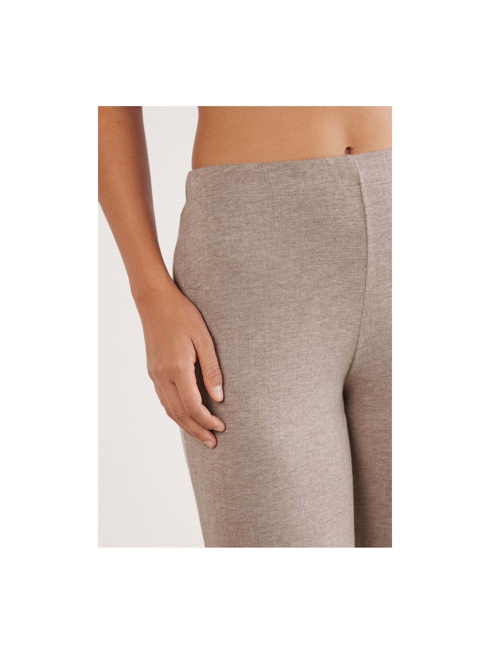 Calça Jogger Em Modal Com Cashmere Luxury Softness Marrom Intimissimi