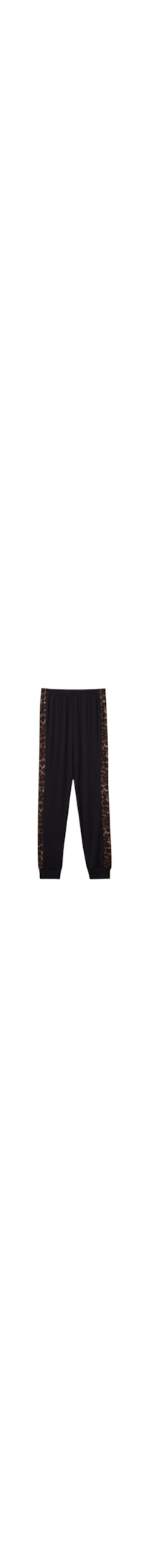 Calça Jogger Em Modal Luxurious Leopard - Preto