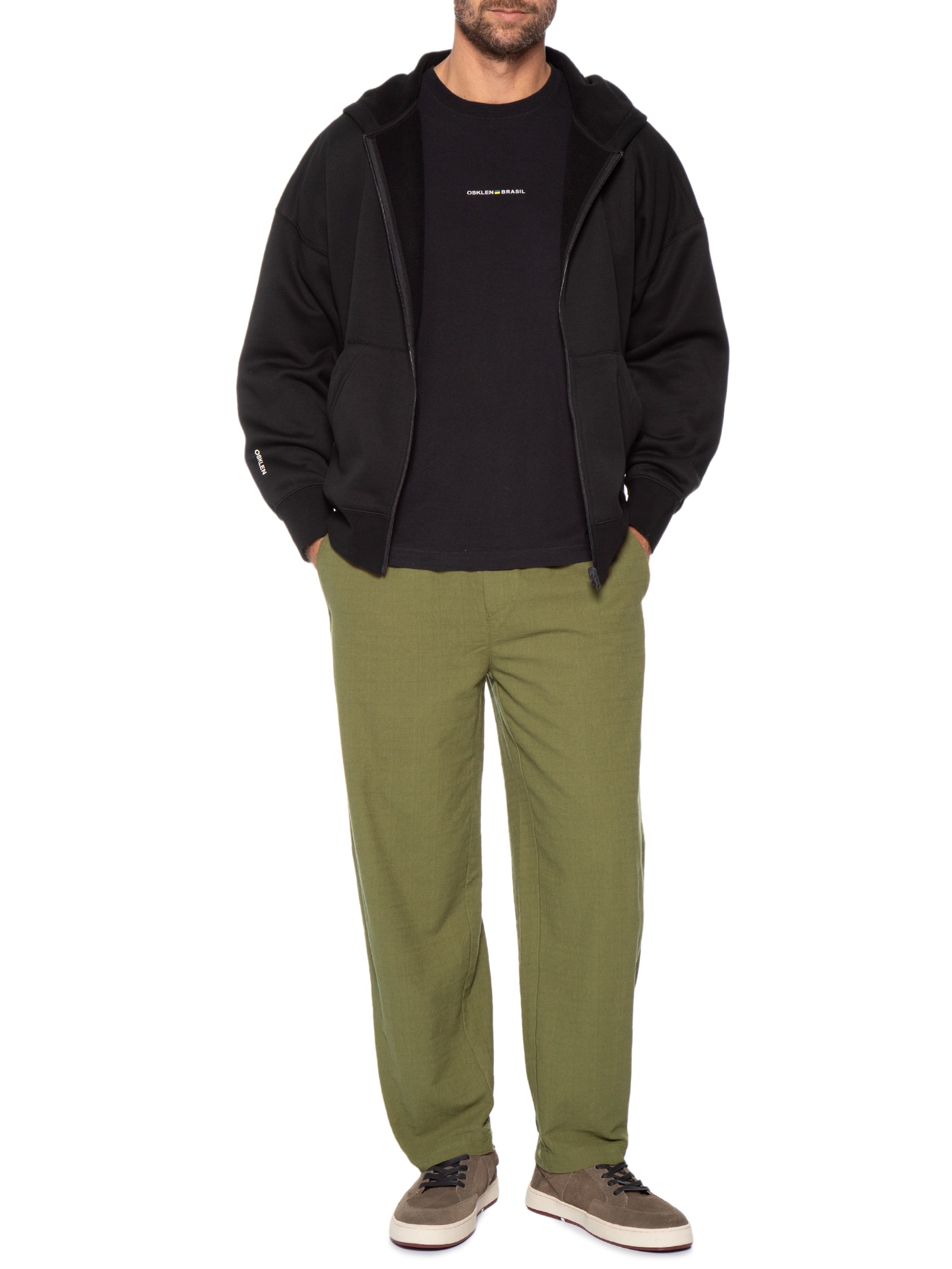 Calça Jogging Masculina Cotton Texture Verde Osklen