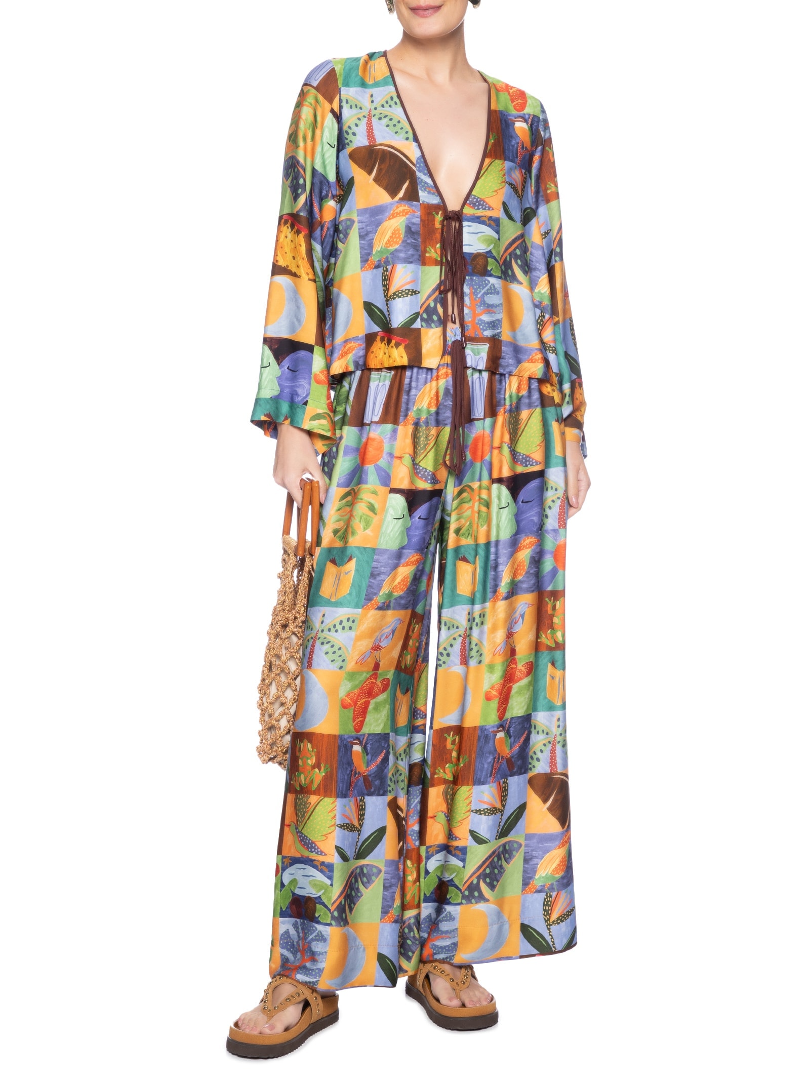 Calça Lago Do Amor Azul Farm