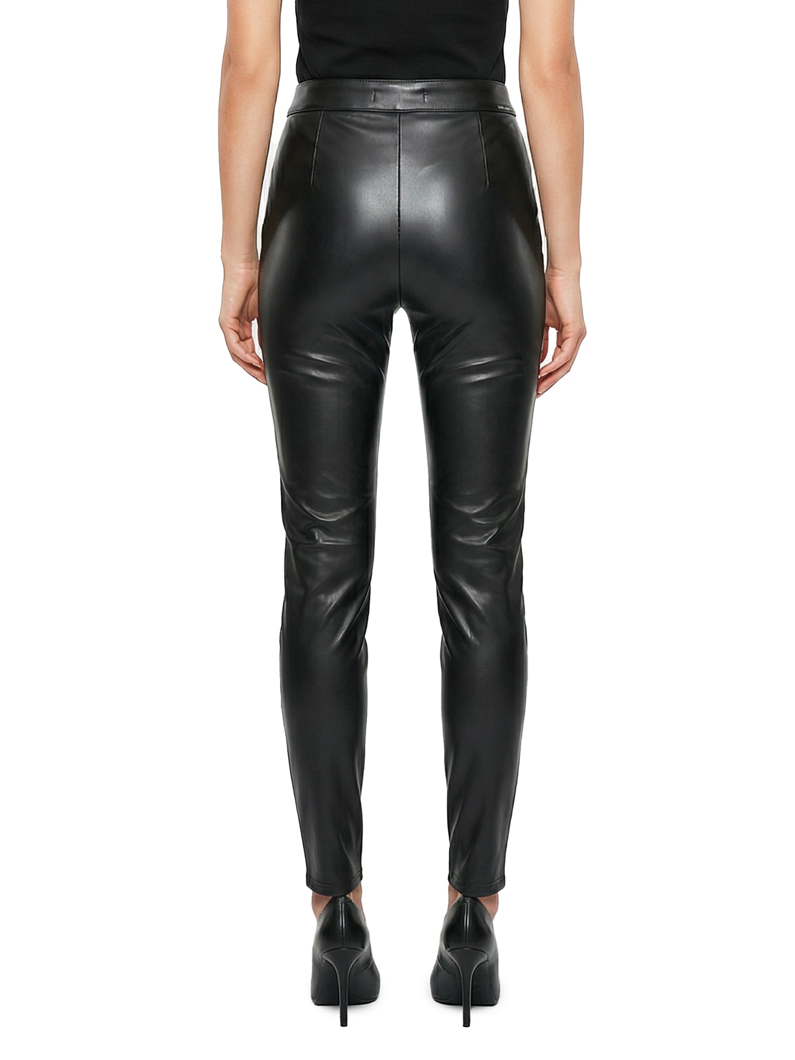 Calça Legging Feminina Cintura Média Zíper Lateral Preto My Favorite