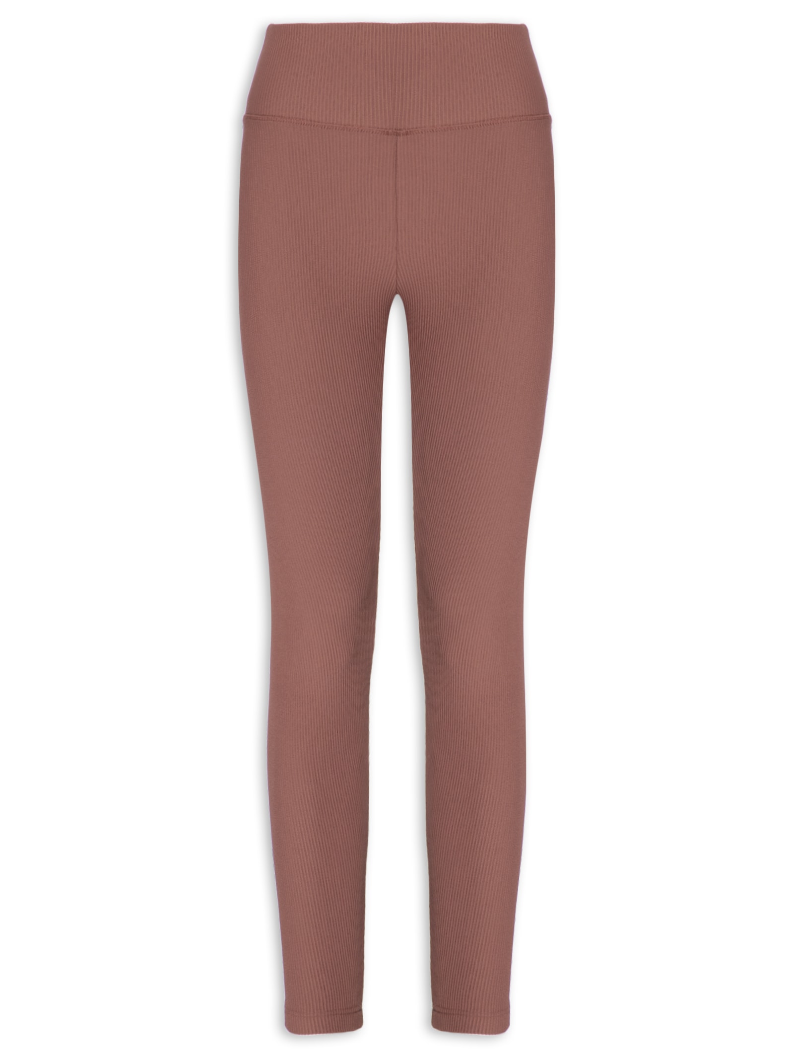 Calça Legging Feminina Life Ribbed III Marrom Fila