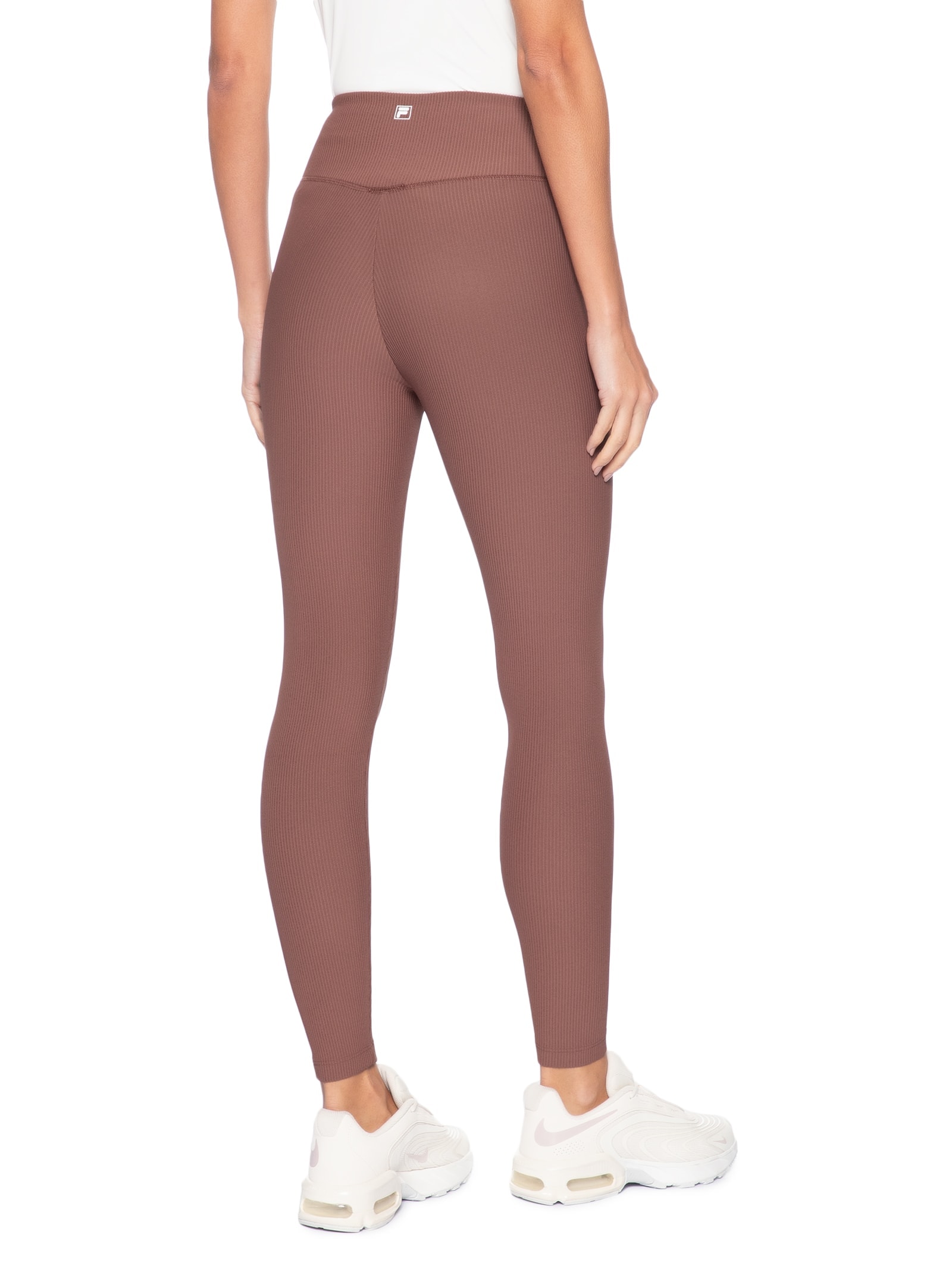 Calça Legging Feminina Life Ribbed III Marrom Fila