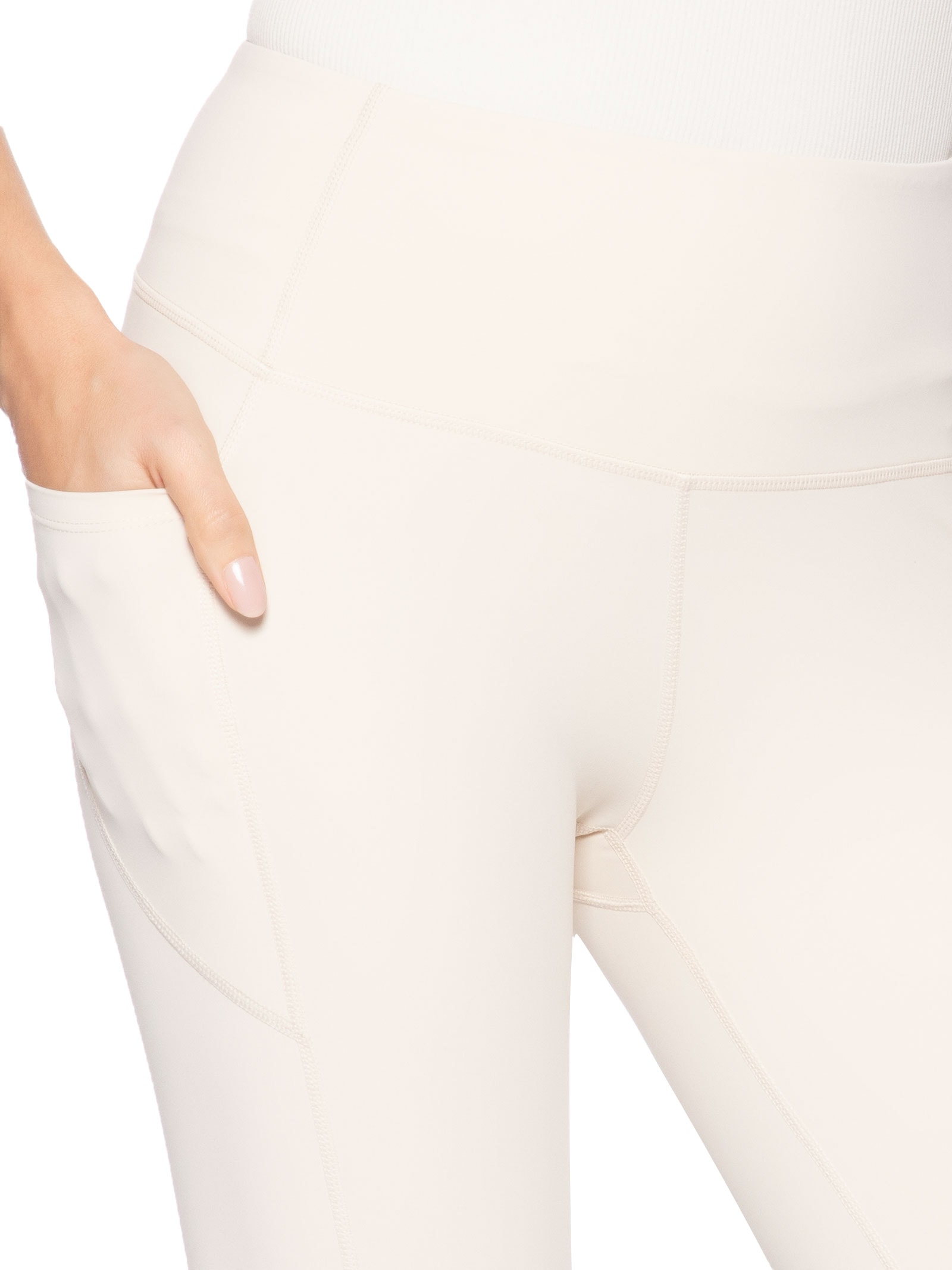 Calça Legging Fitness Feminina Bege Basiq