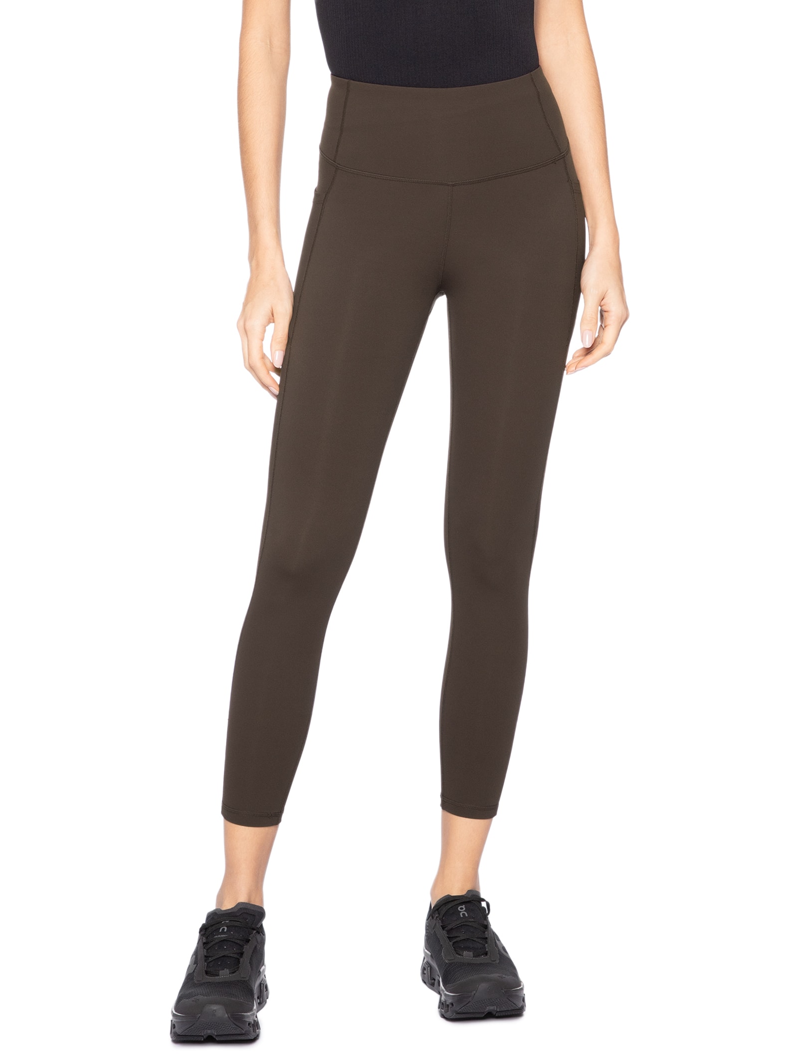 Calça Legging Fitness Feminina Marrom Basiq