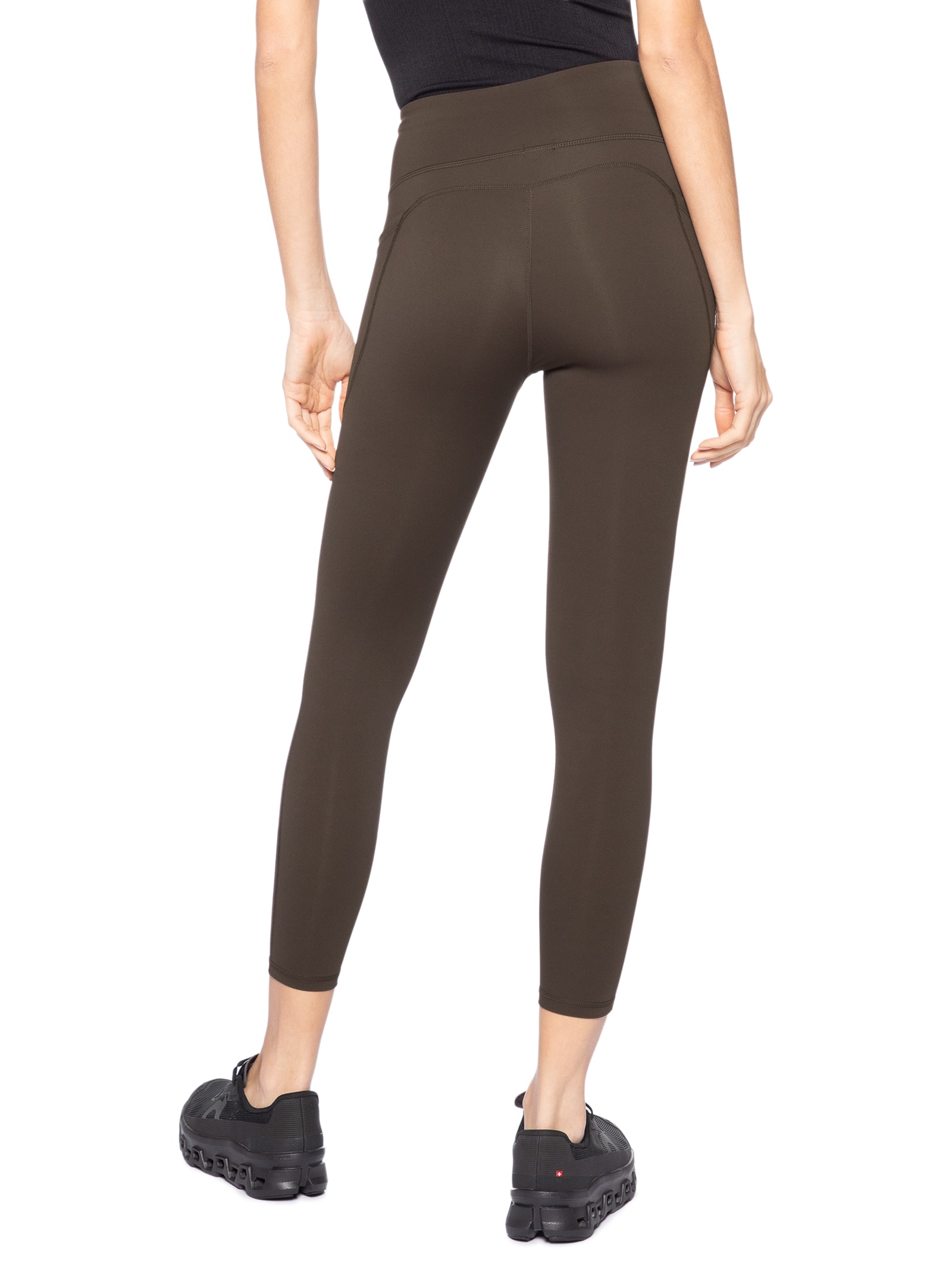 Calça Legging Fitness Feminina Marrom Basiq