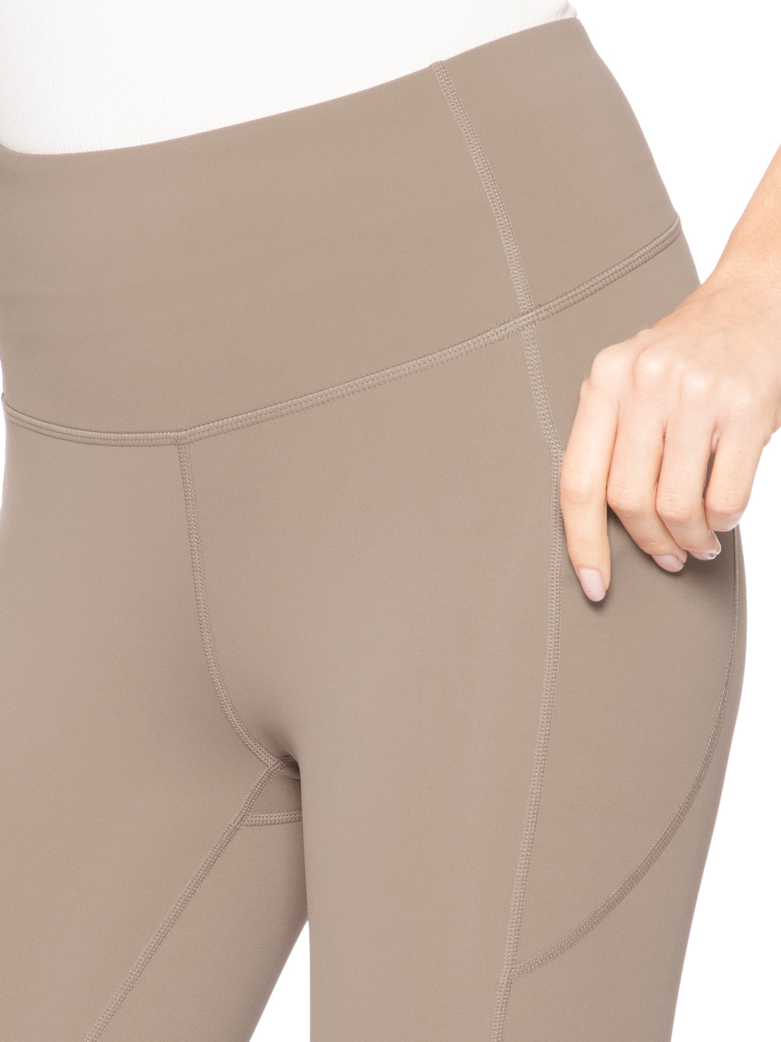 Calça Legging Fitness Feminina Marrom Basiq