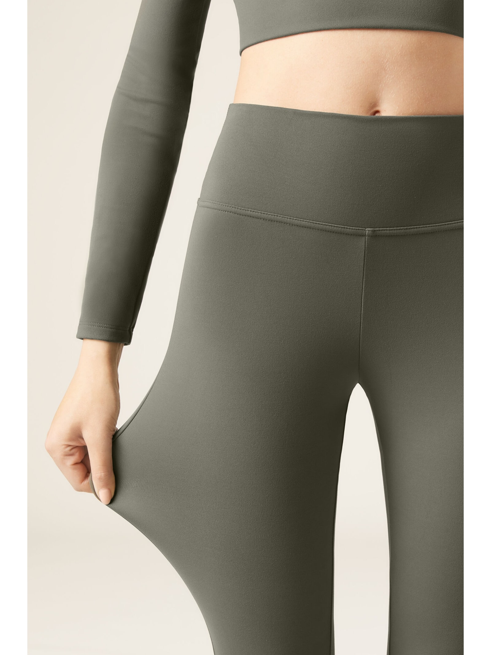 Calça Legging Flare Soft Touch First Class Verde Calzedonia