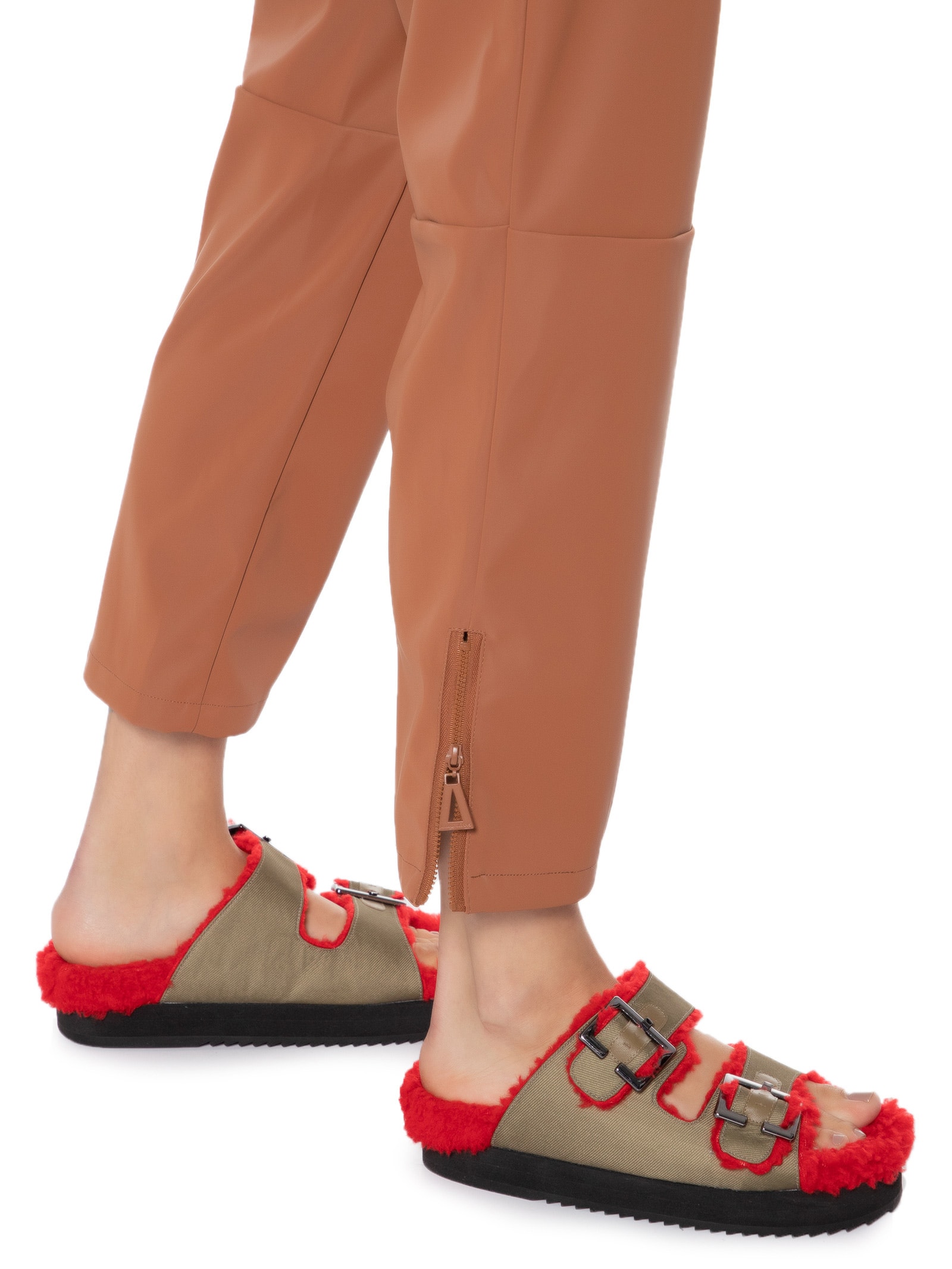 Calça Like Leather Emborrachada Bege Animale Jeans