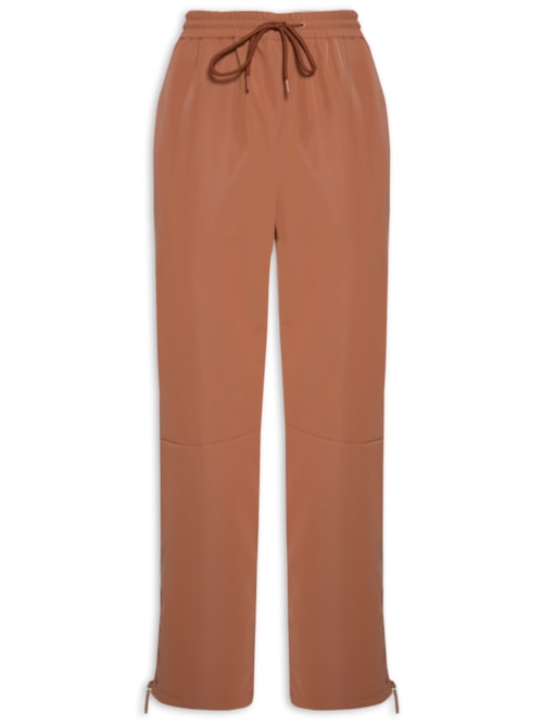 Calça Like Leather Emborrachada – Bege