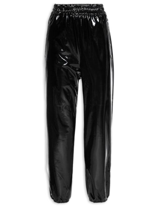Calça Like Leather Jogger - Preto