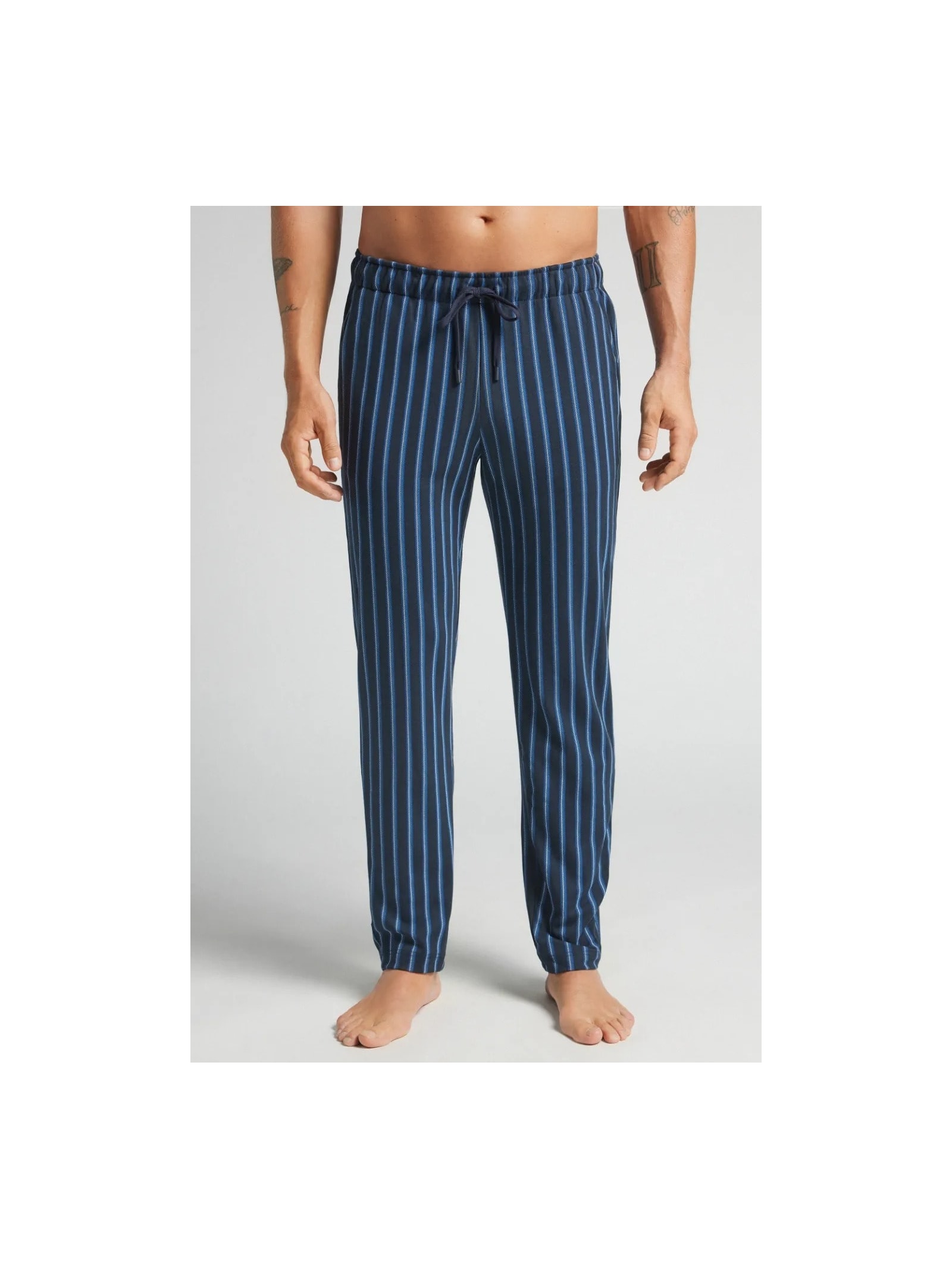 Calça Listrada Em Algodão Azul Intimissimi