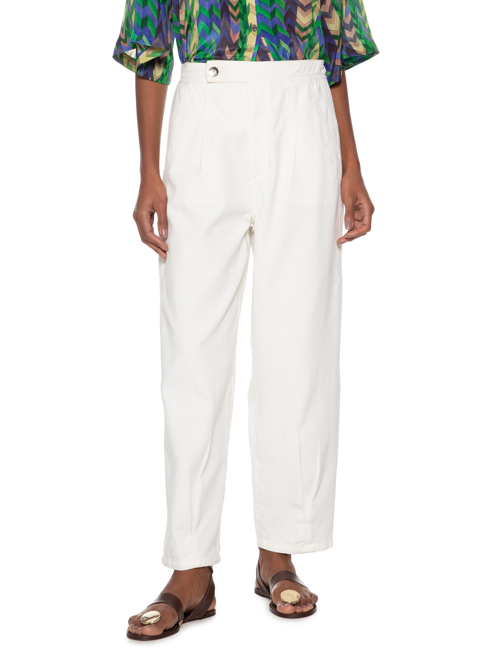 Calça Loose Off Macacão Branco Animale