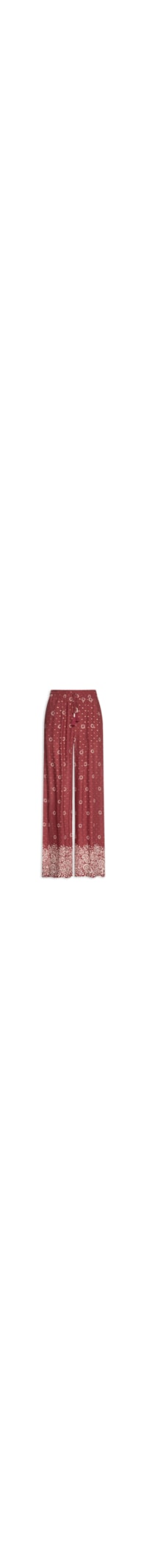 Calça Lurex Estampada Áurea Feminina – Vermelho