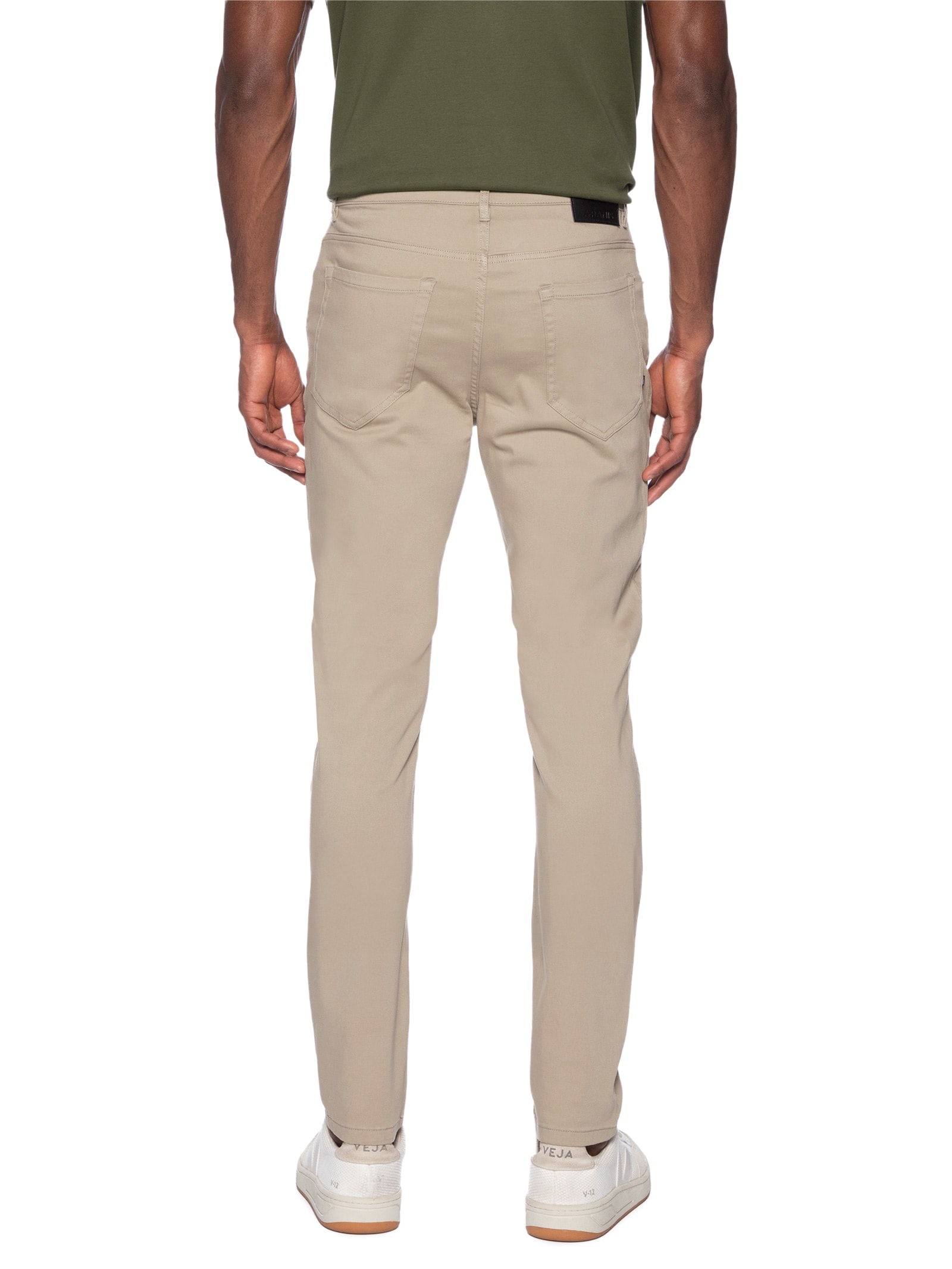 Calça Masculina 5 Pockets Chino Slim Fit Color Comfort Marrom Aramis