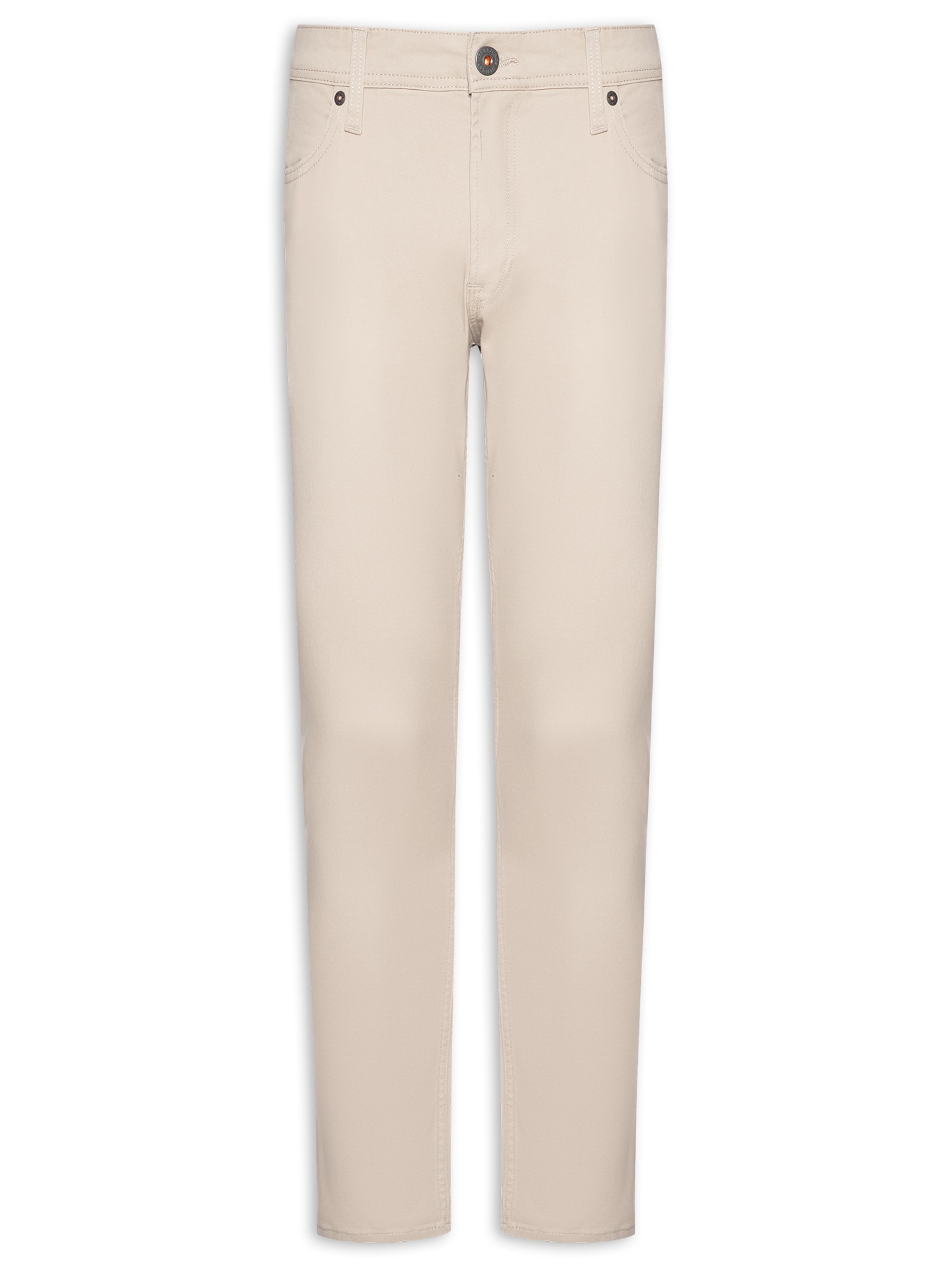 Calça Masculina 5 Pockets Glenn Dylan Original Bege Jack & Jones