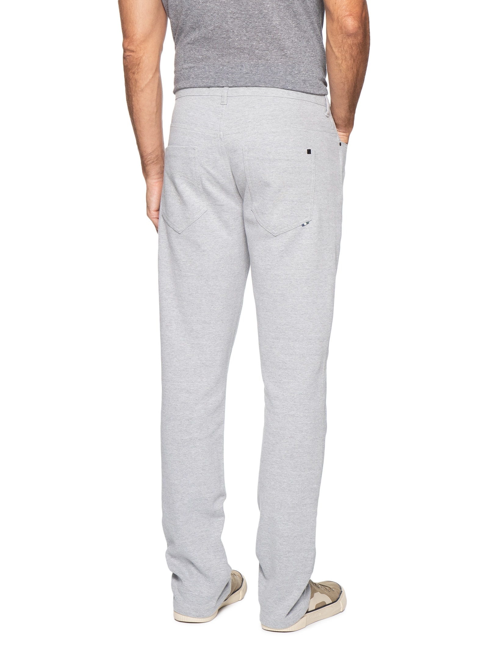 Calça Masculina 5 Pockets Moletom Cinza Reserva