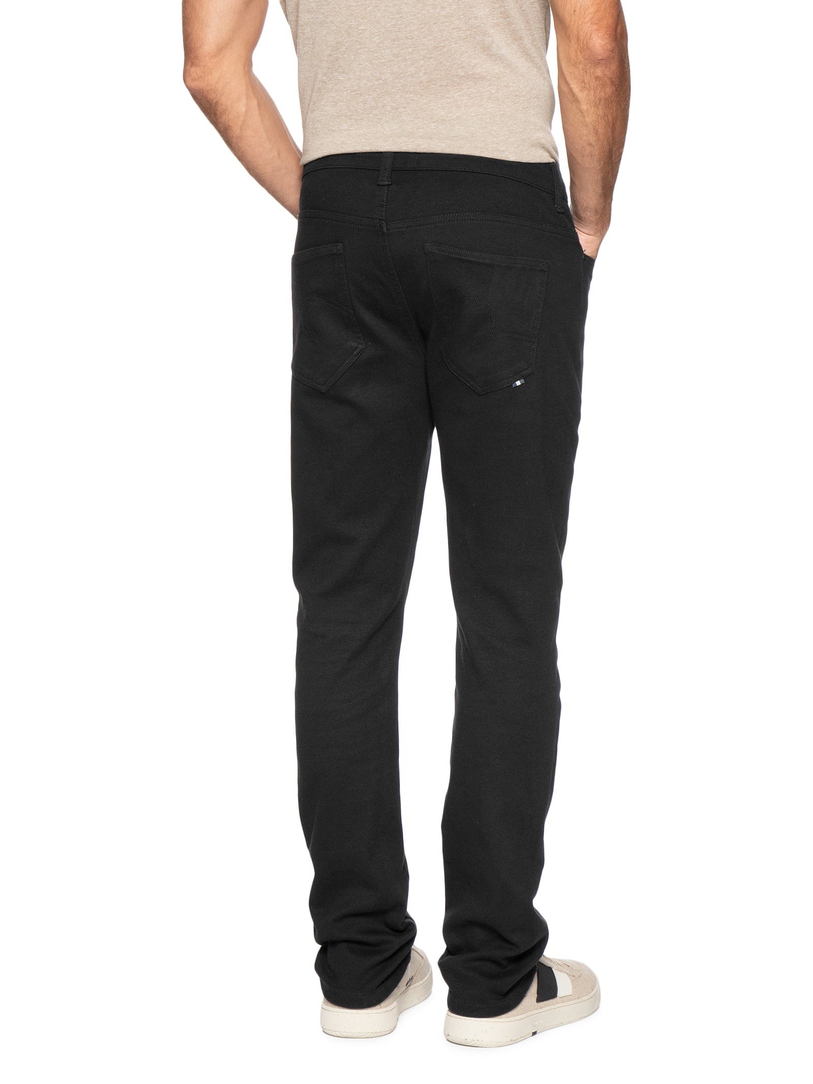 Calça Masculina 5 Pockets Moletom Preto Reserva