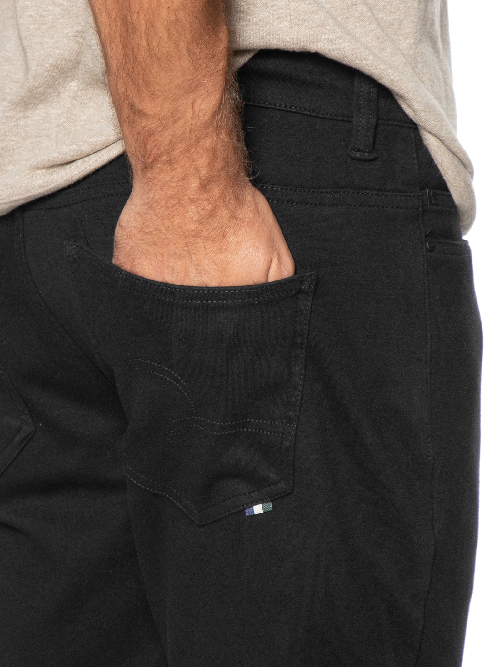 Calça Masculina 5 Pockets Moletom Preto Reserva