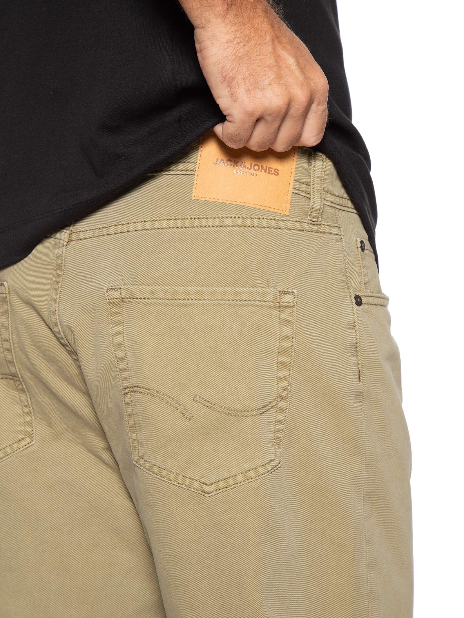 Calça Masculina 5 Pockets Original Fit Bege Jack & Jones