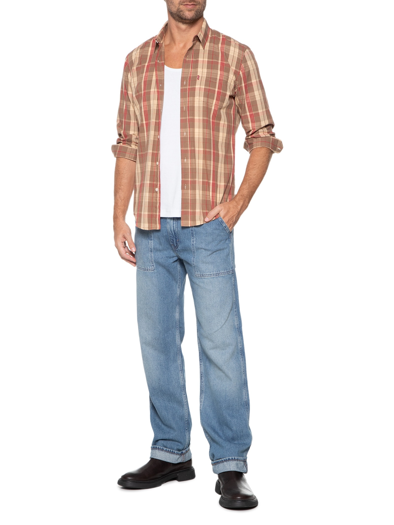 Calça Masculina 555 Relaxed Strt Utility Azul Levi's