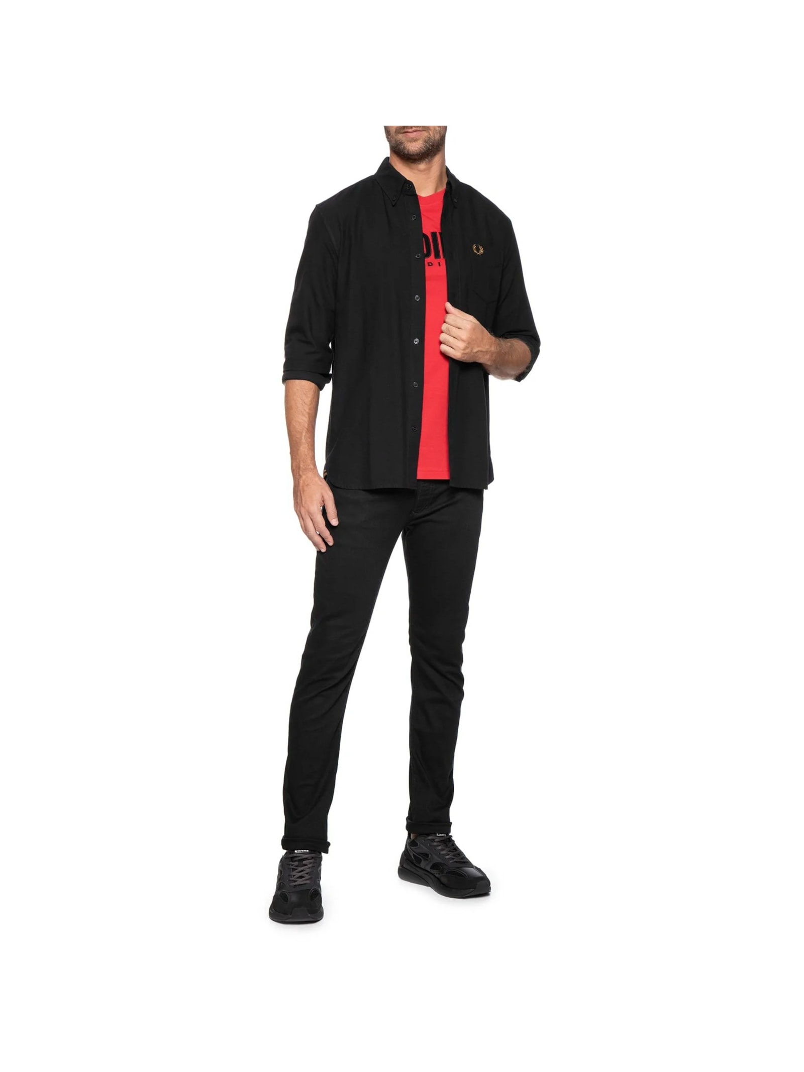 Calça Masculina 979 Sleenker Black Denim Preto Diesel