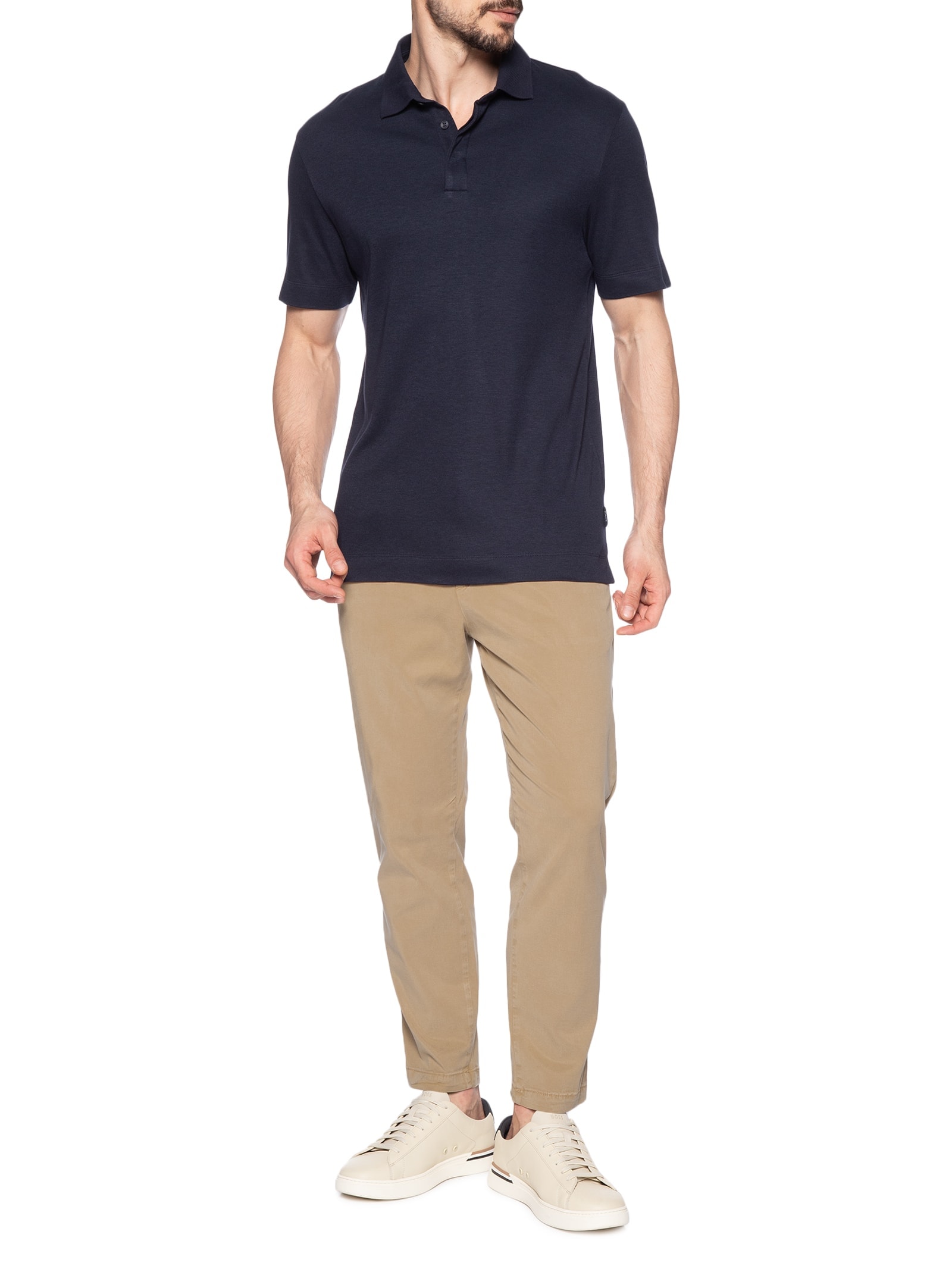 Calça Masculina Alfaiataria Collab Steif Marrom Boss