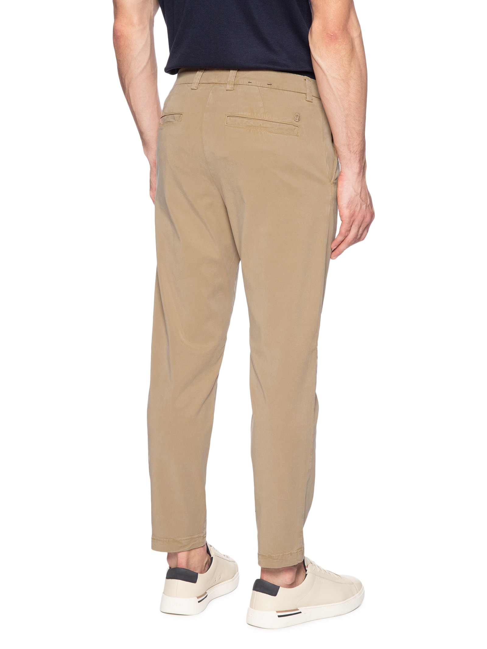 Calça Masculina Alfaiataria Collab Steif Marrom Boss