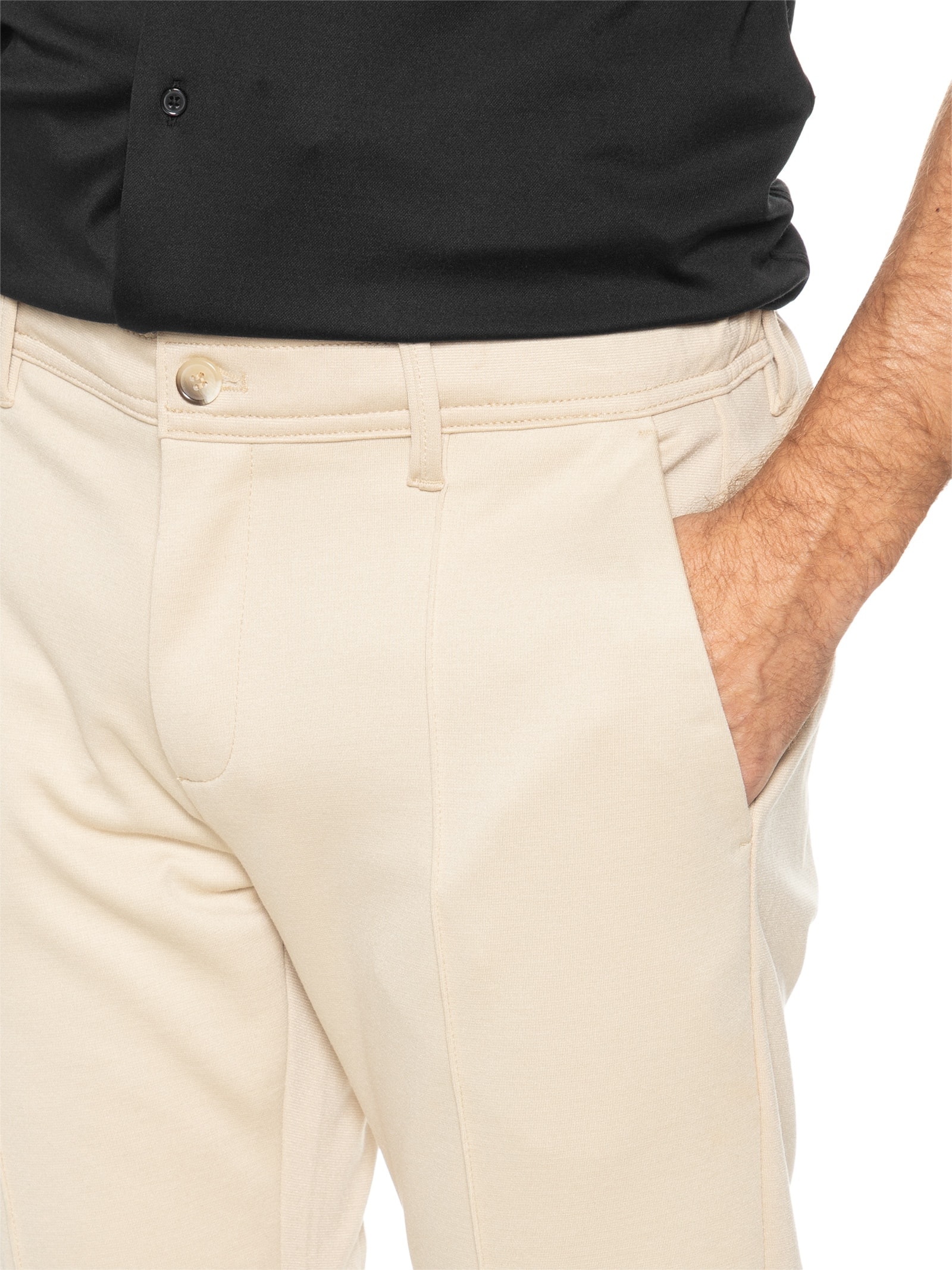 Calça Masculina Alfaiataria Comfy Slim Bege '2 Essential