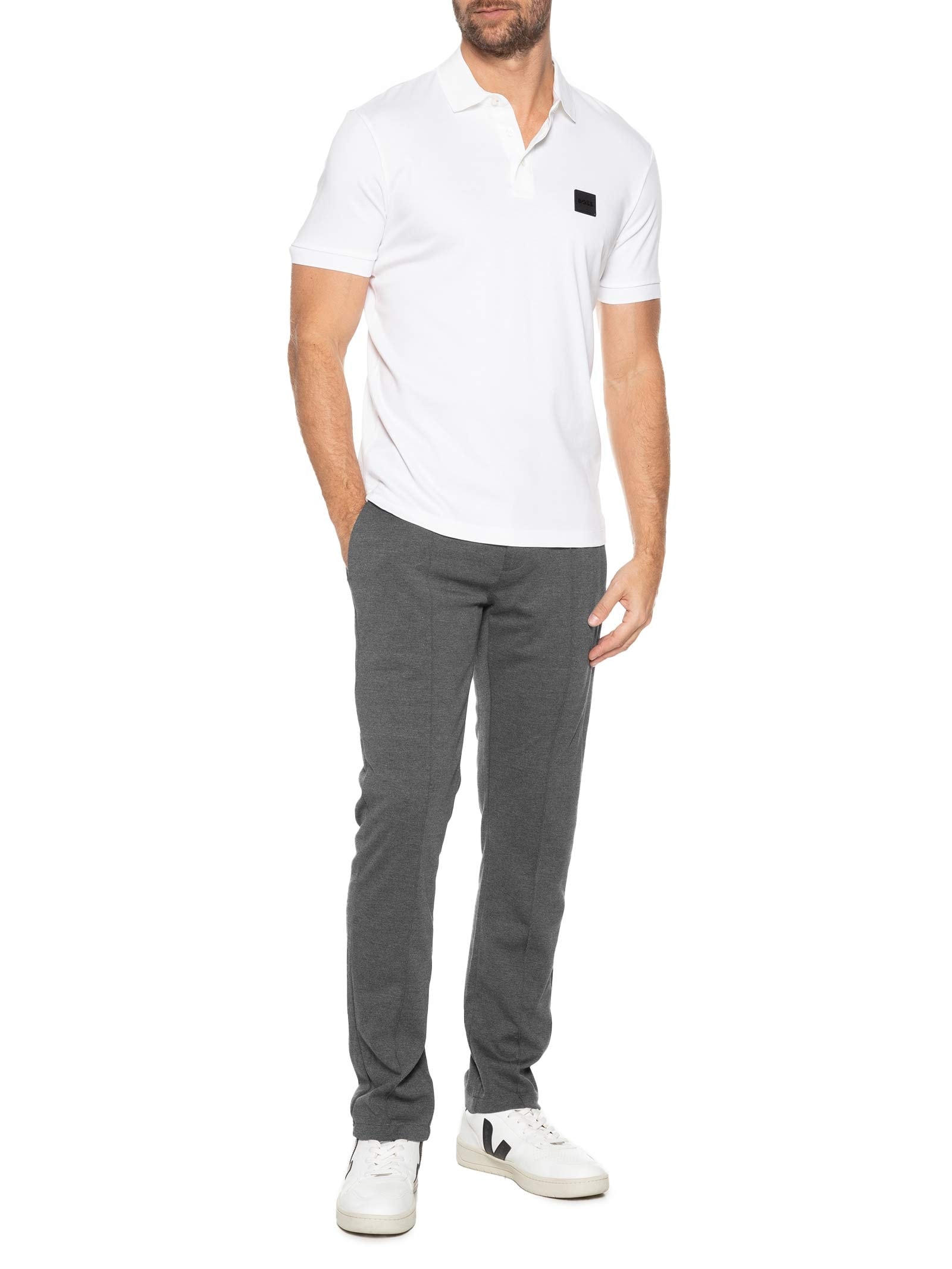 Calça Masculina Alfaiataria Comfy Slim Cinza '2 Essential