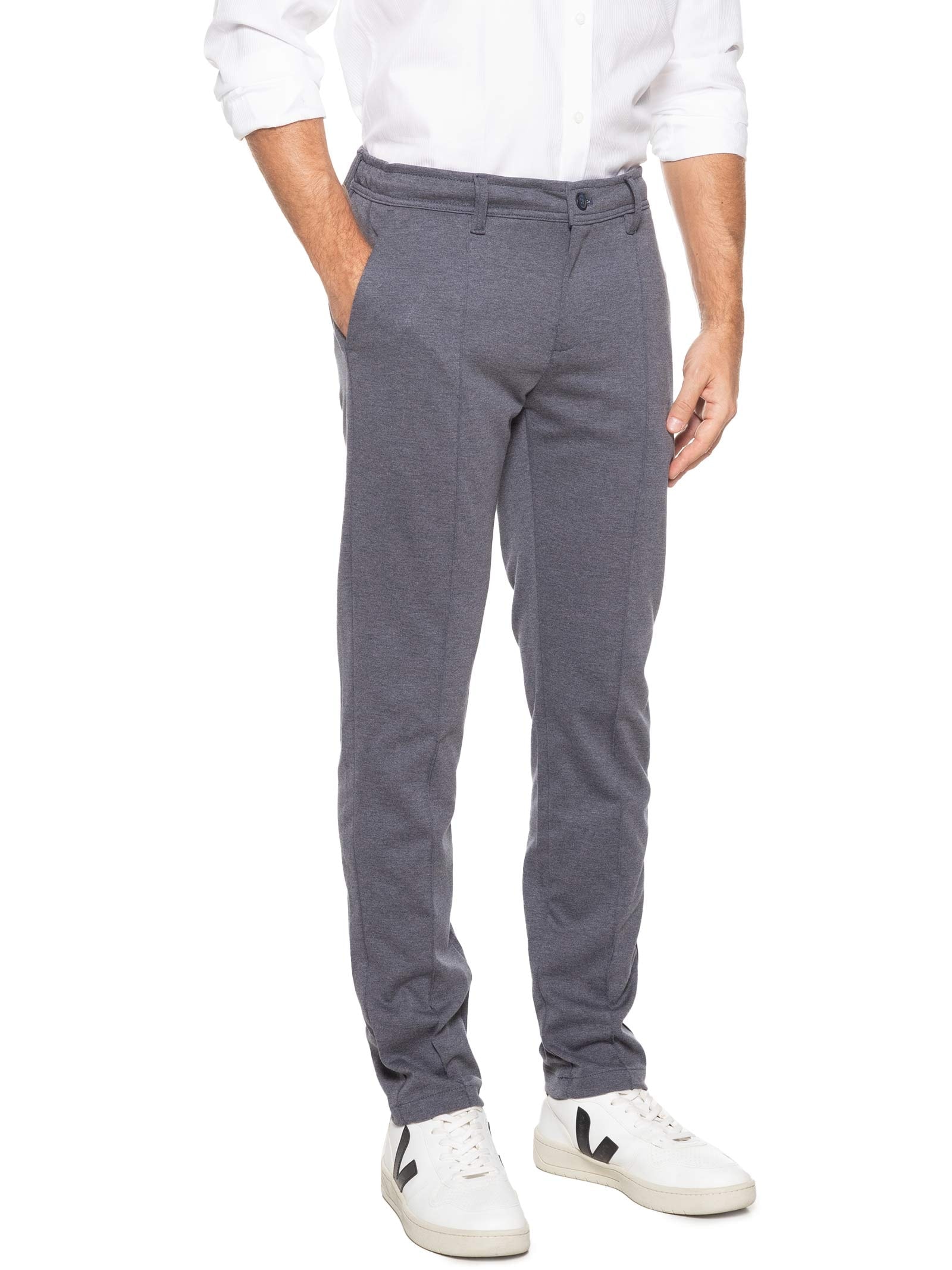 Calça Masculina Alfaiataria Comfy Slim Cinza '2 Essential