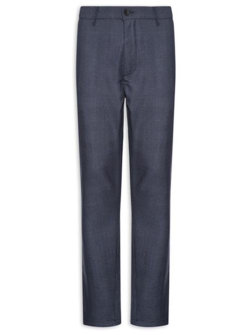 Calça Masculina Alfaiataria Elastic Quadros – Azul