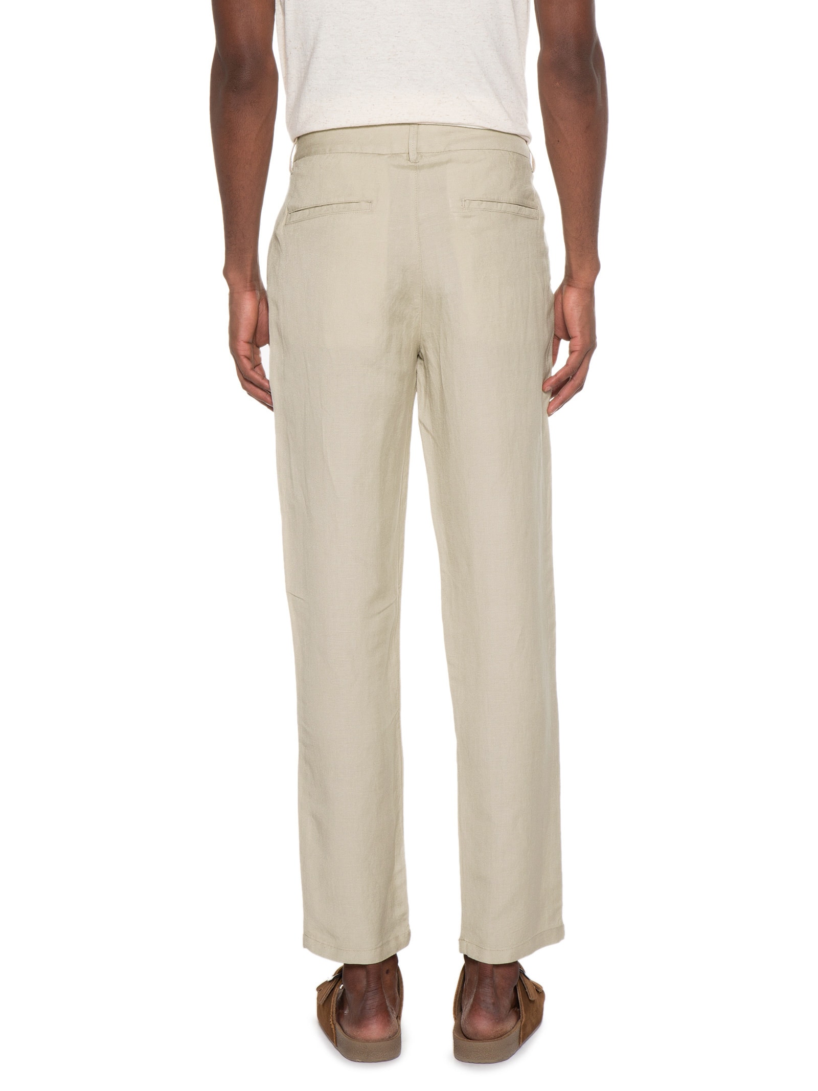 Calça Masculina Alfaiataria Fluid Linen Bege Osklen