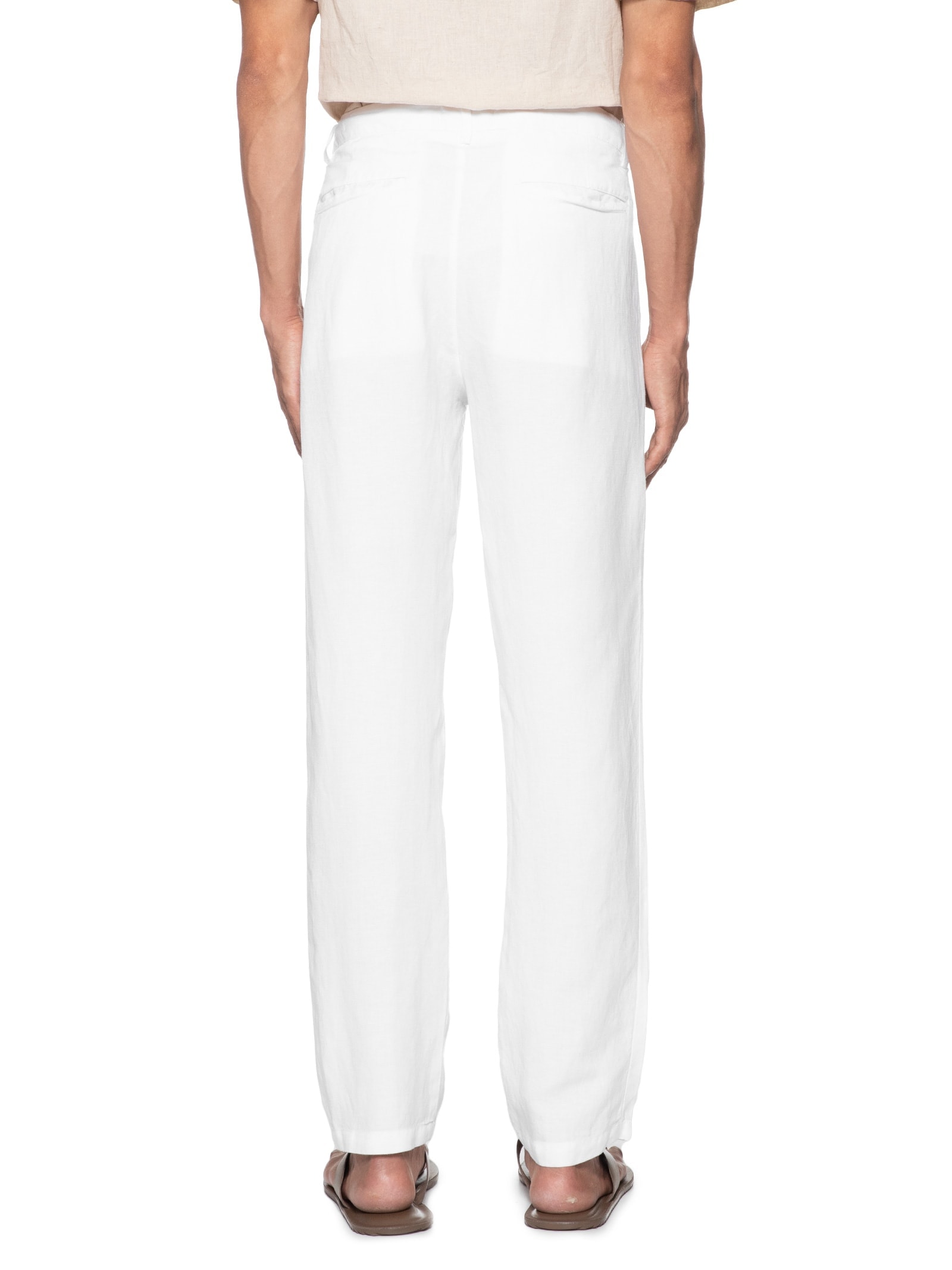 Calça Masculina Alfaiataria Fluid Linen Branco Osklen