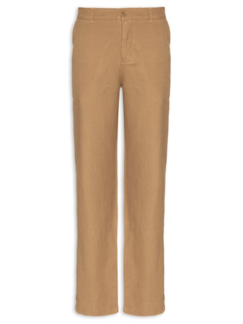 Calça Masculina Alfaiataria Fluid Linen – Marrom