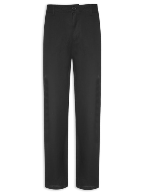 Calça Masculina Alfaiataria Fluid Linen - Preto