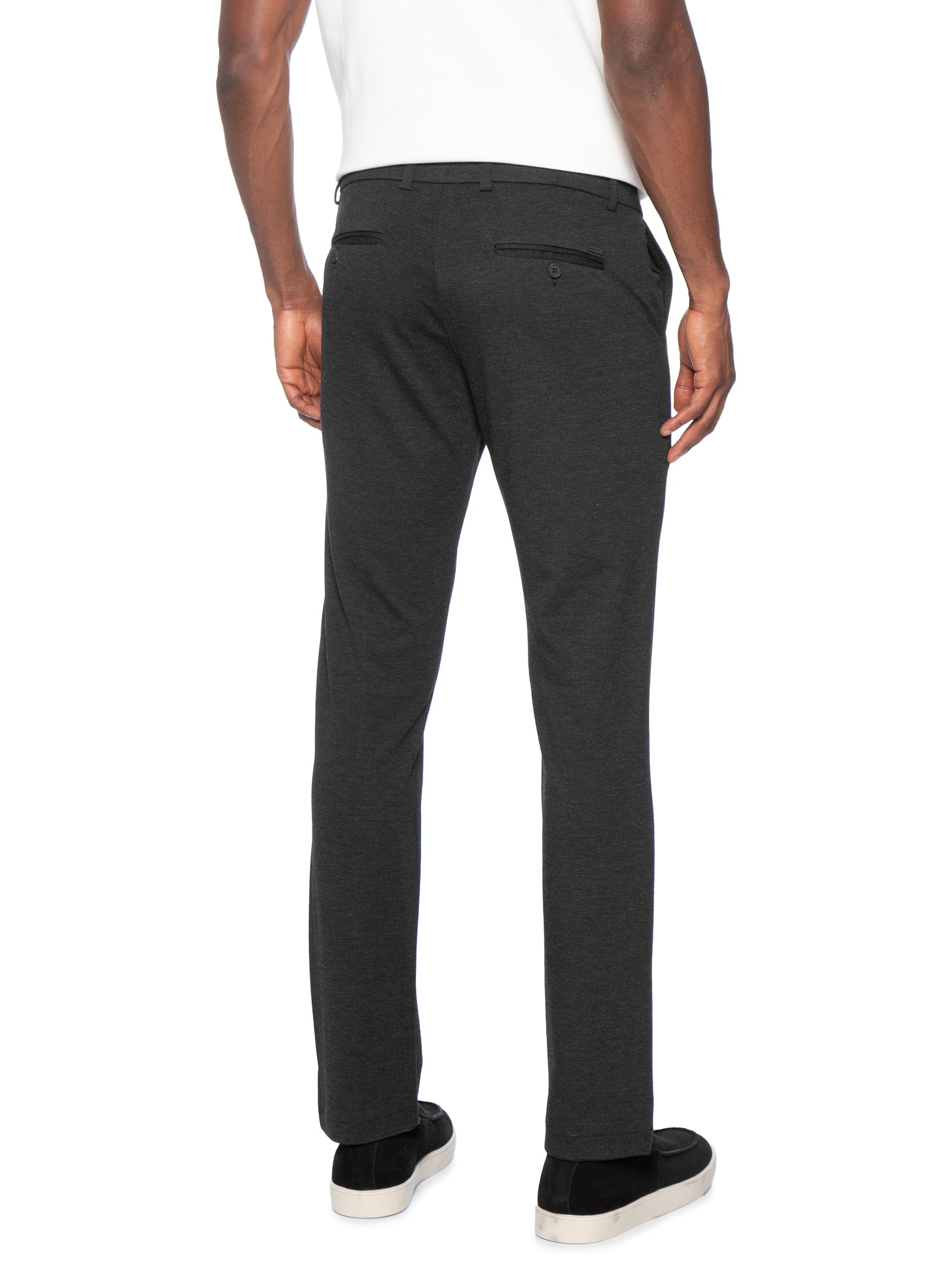 Calça Masculina Alfaiataria Friso Mescla Cinza Sergio K