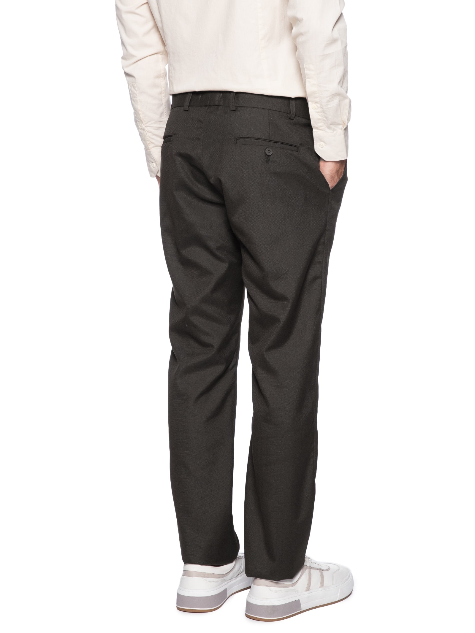 Calça Masculina Alfaiataria Maquinetada Galles Slim Marrom '2 Essential