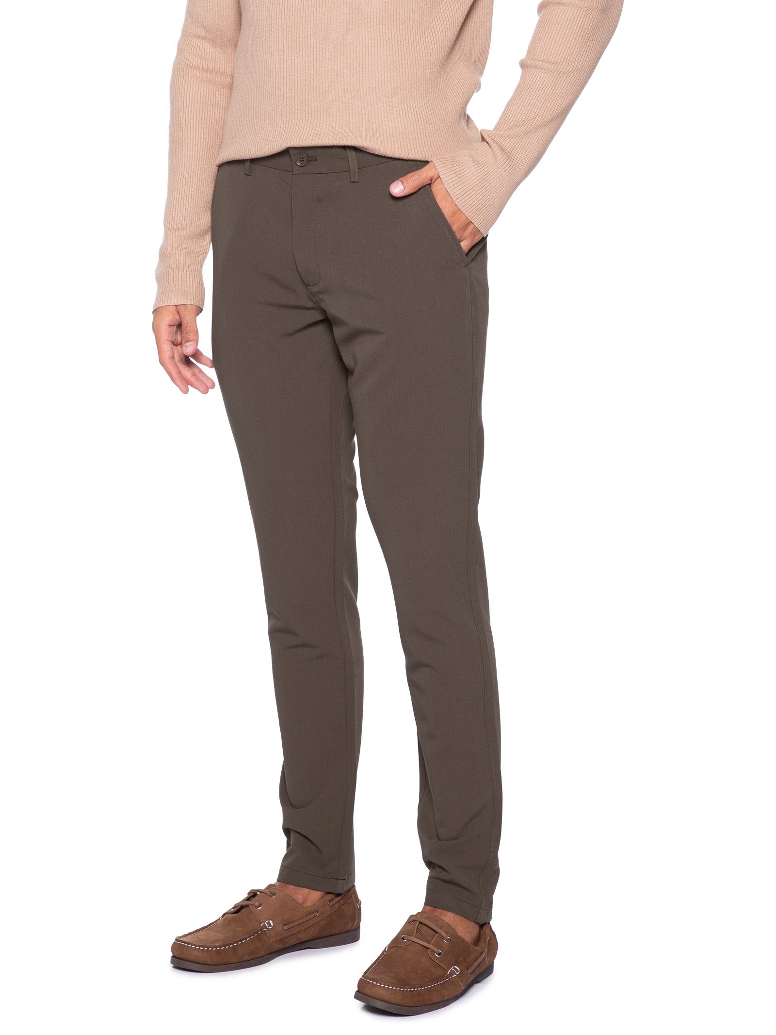 Calça Masculina Alfaiataria Moderna Reta – Marrom '2 Essential