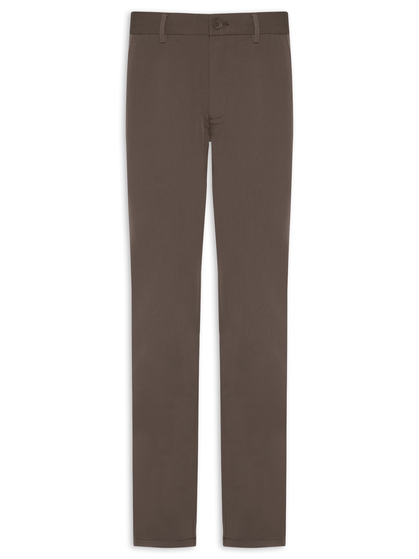 Calça Masculina Alfaiataria Moderna Reta – Marrom '2 Essential