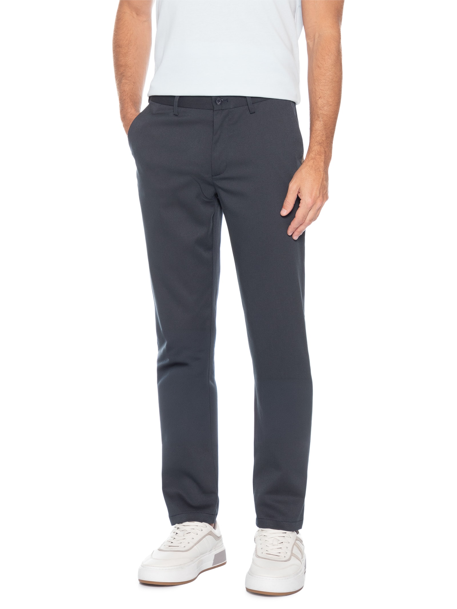 Calça Masculina Alfaiataria Reta Azul '2 Essential