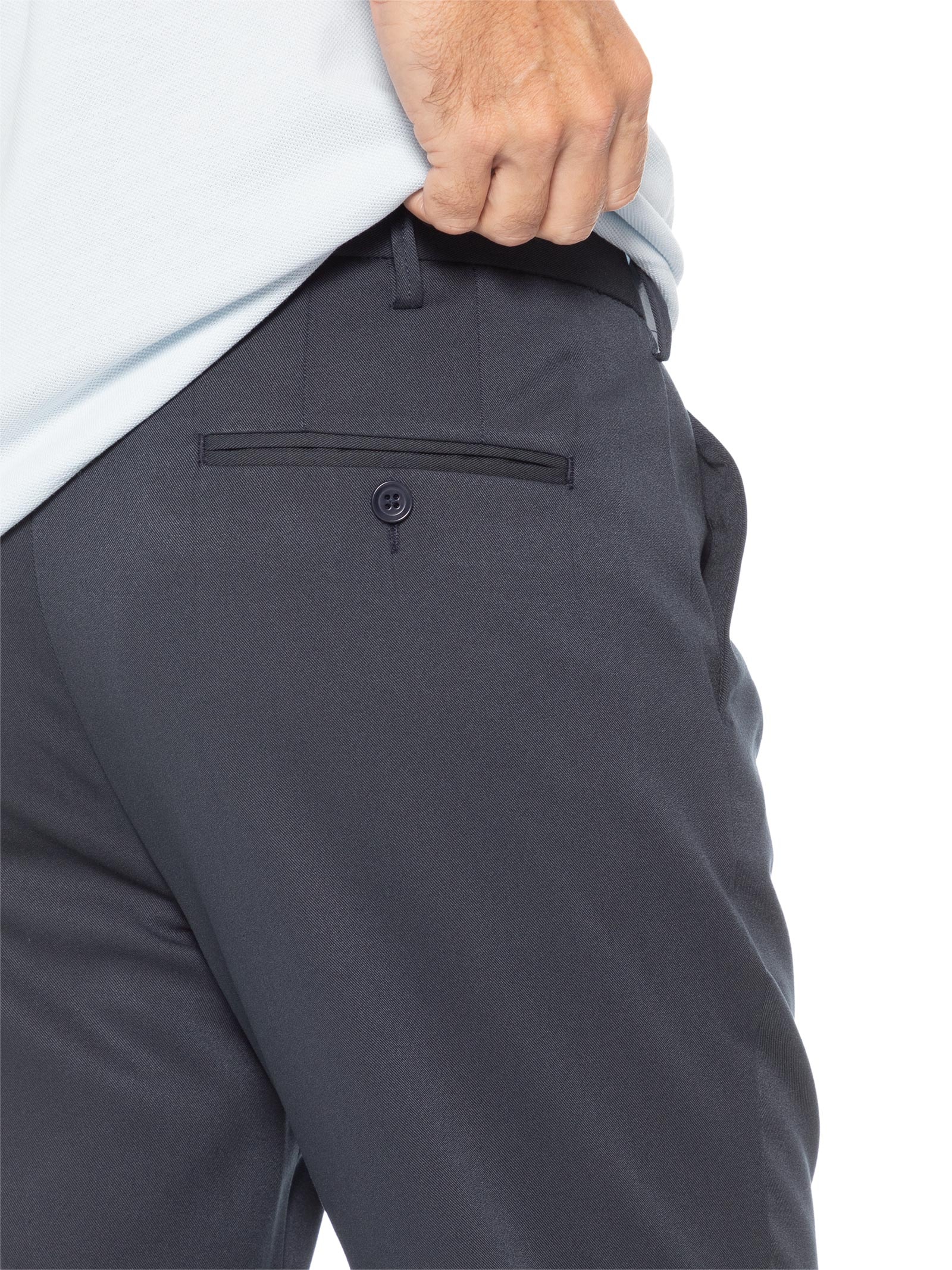 Calça Masculina Alfaiataria Reta Azul '2 Essential