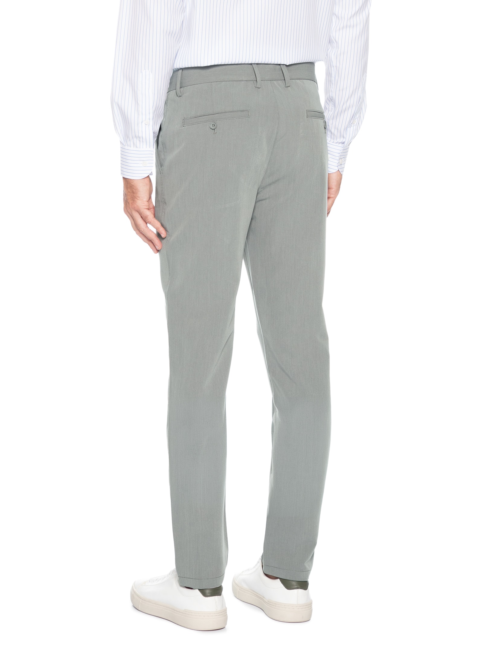 Calça Masculina Alfaiataria Reta Cinza '2 Essential