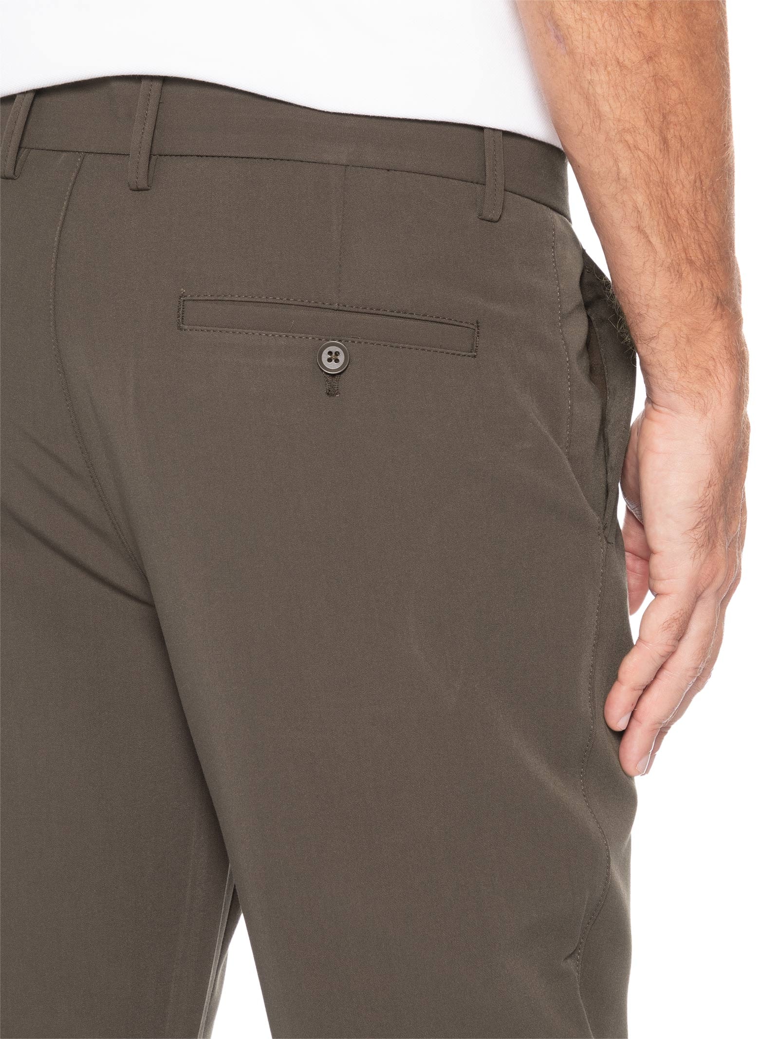 Calça Masculina Alfaiataria Reta Cinza '2Essential '2 Essential