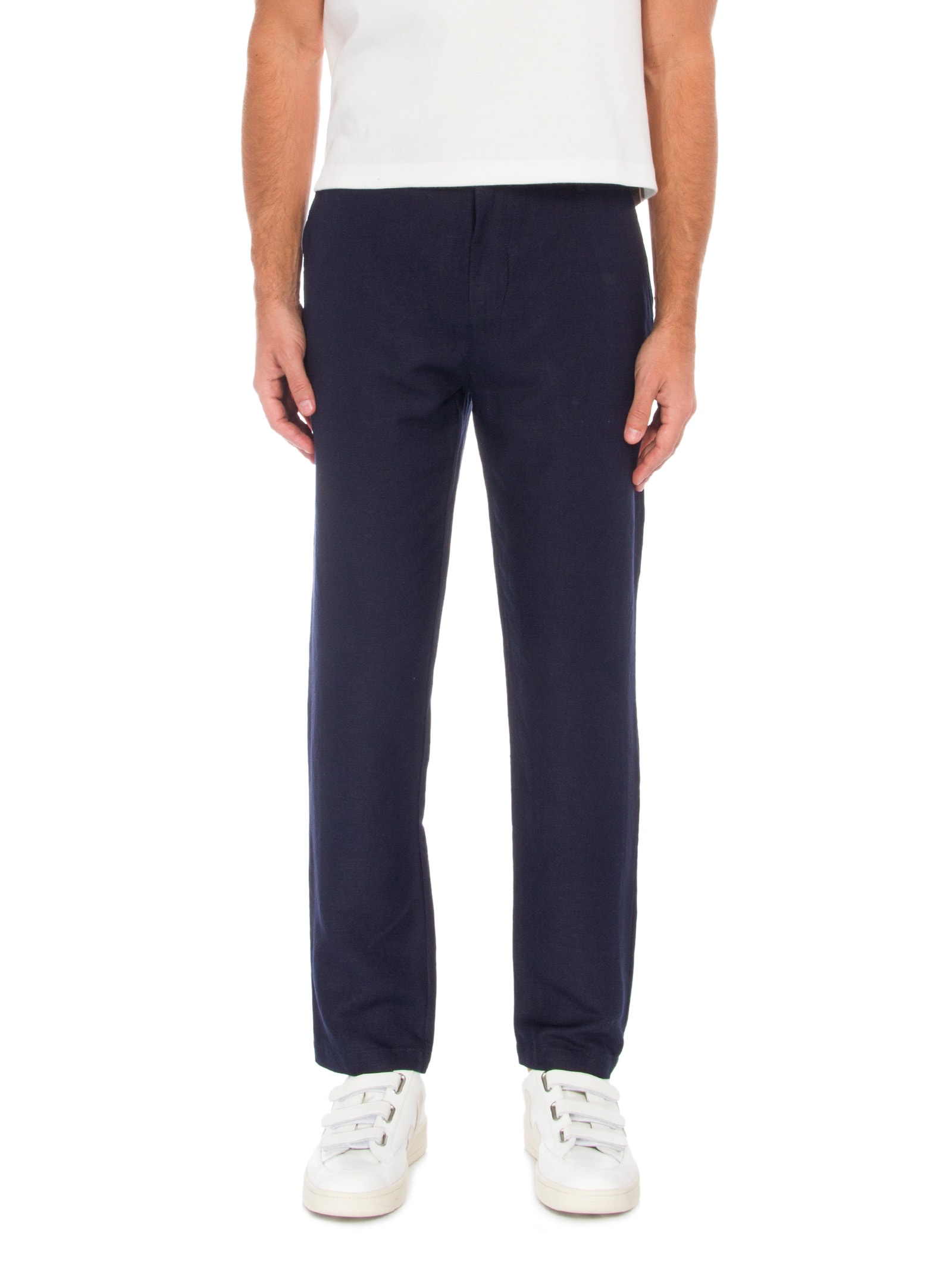 Calça Masculina Alfaiataria Reta Fluid Linen Azul Osklen