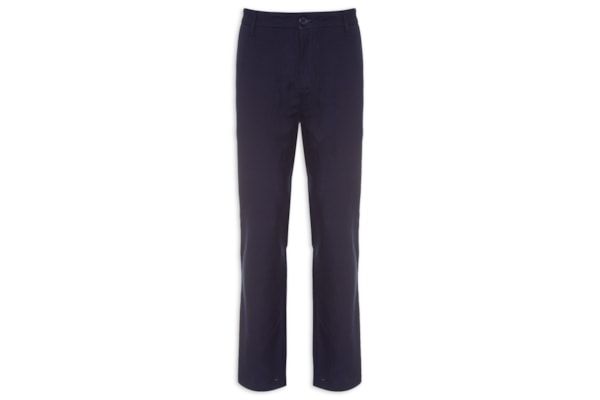 Calça Masculina Alfaiataria Reta Fluid Linen - Azul