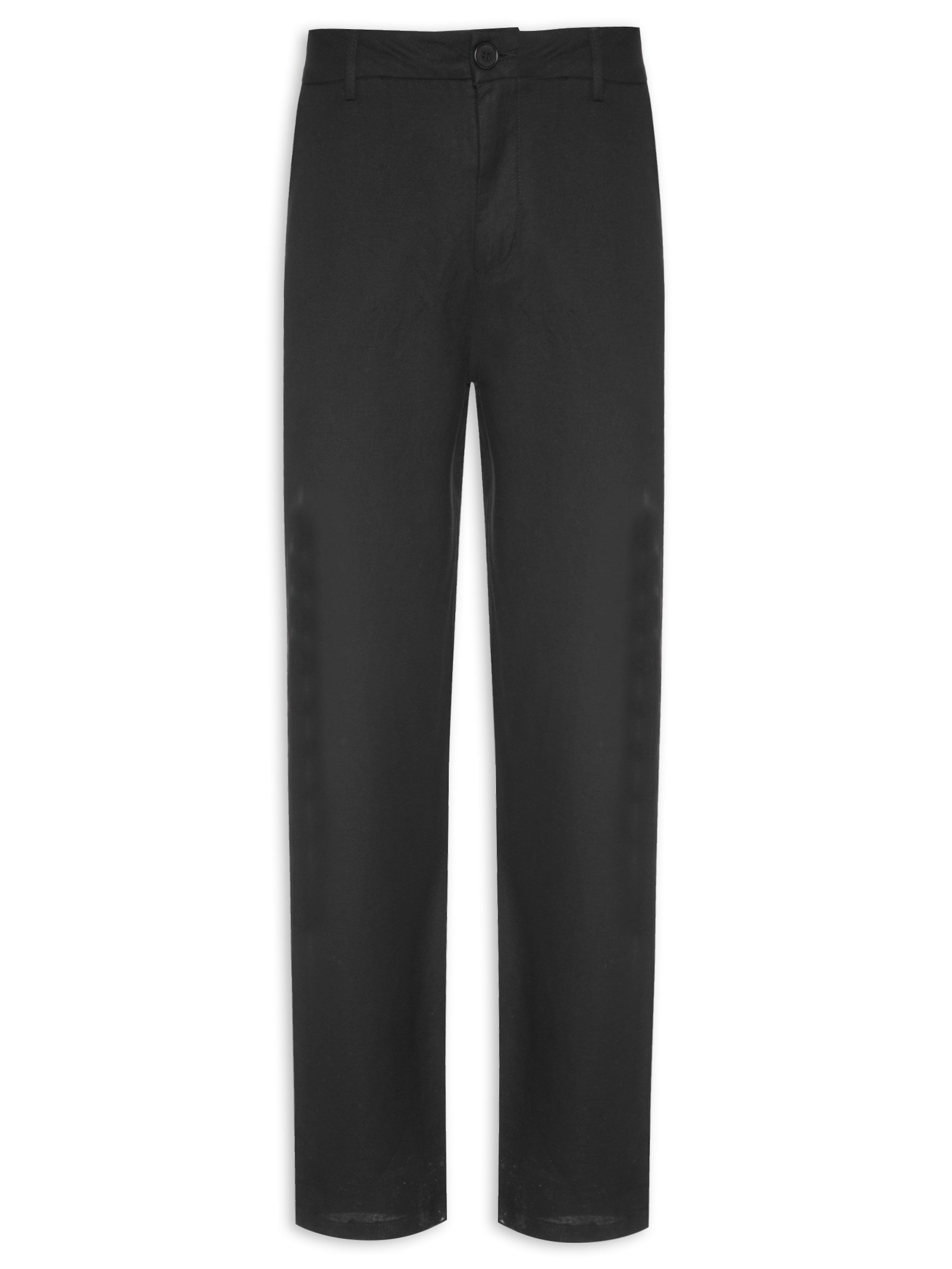 Calça Masculina Alfaiataria Reta Fluid Linen Preto Osklen