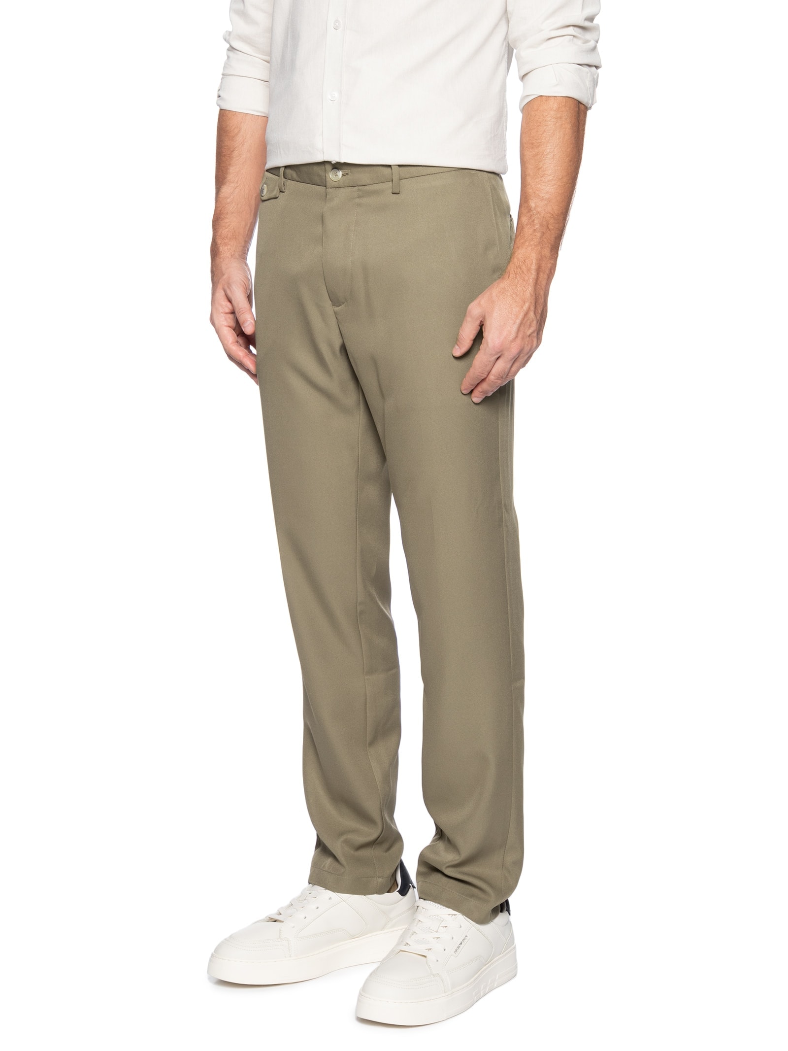 Calça Masculina Alfaiataria Slim Bege '2 Essential